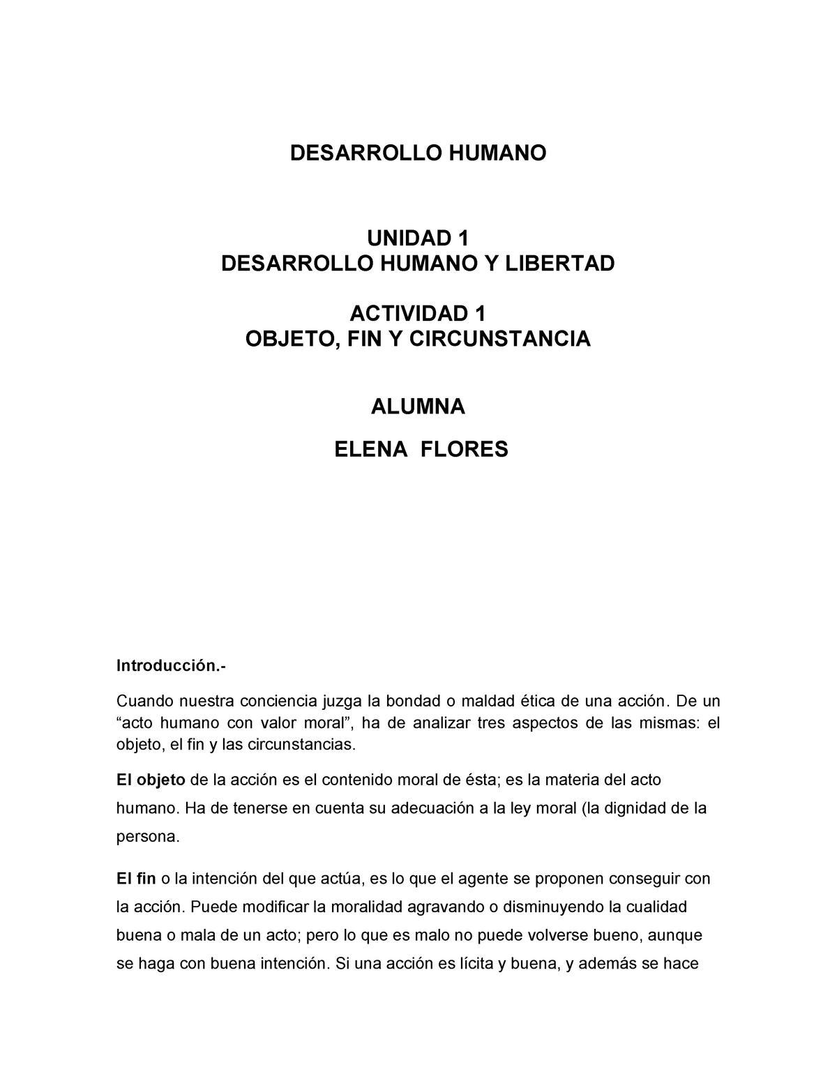 Desarrollo Humano Actividad 1 Desarrollo Humano Unidad 1 Desarrollo