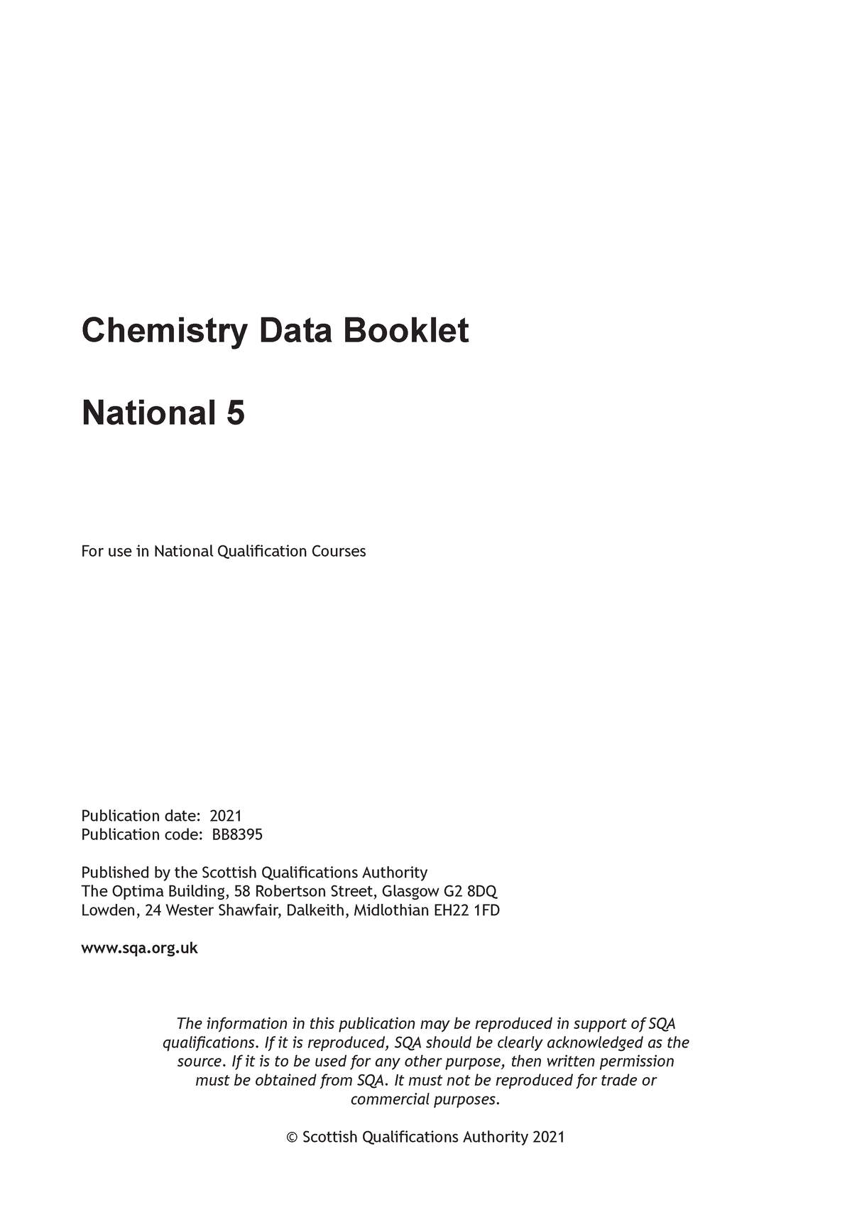 National+5+Chemistry+Data+Booklet - Chemistry Data Booklet National 5 ...