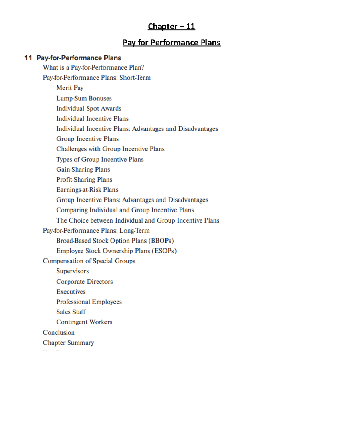 Chapter-11, Pay for Performance Plans - HRM 5003 - Chapter – 11 Pay for ...