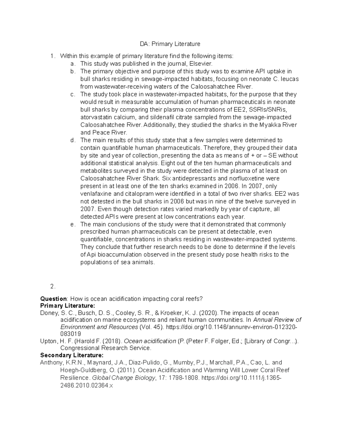 Bio da 4 - da for week 4 of lab - DA: Primary Literature Within this ...