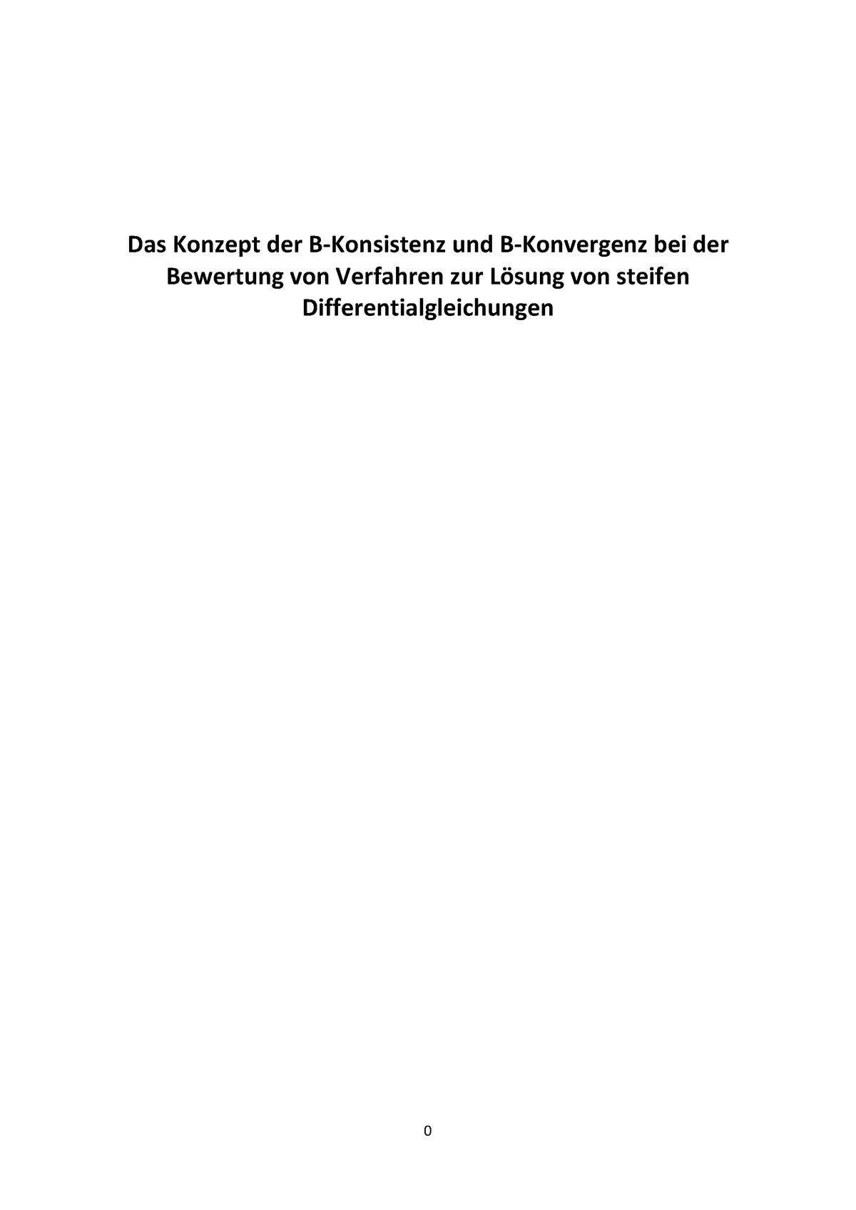 B-Konvergenz Und B-Konsistenz - Das Konzept Der B-Konsistenz Und B ...