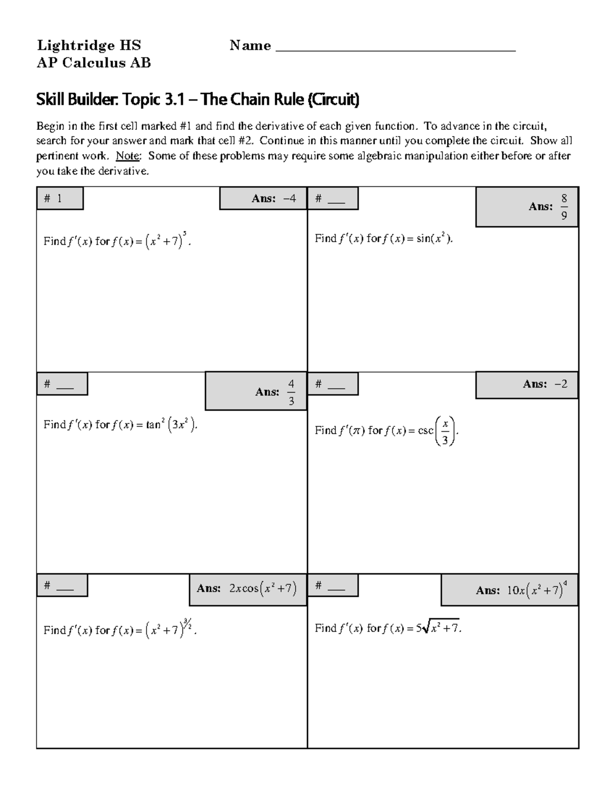 Topic+3.1+-+Chain+Rule+(Circuit) - Lightridge HS Name ...