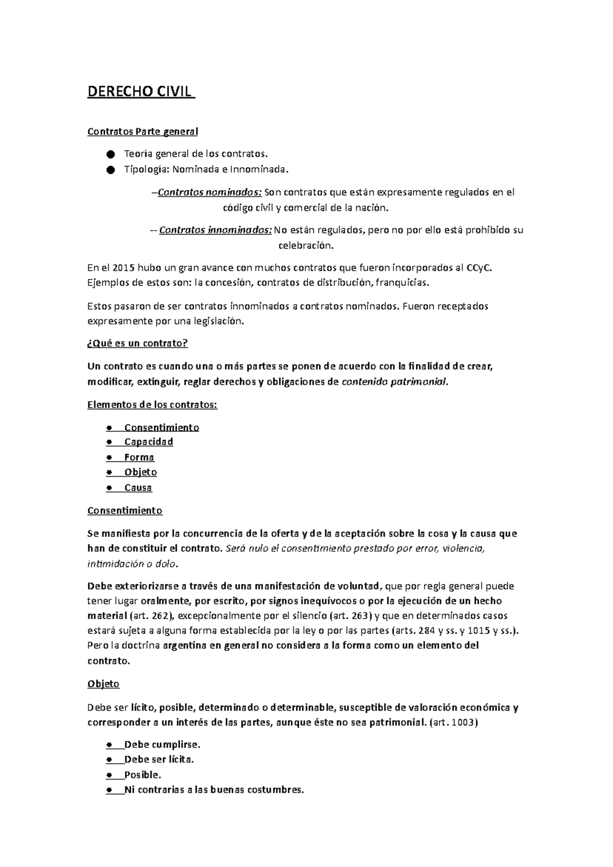 Derecho Civil (privado) - DERECHO CIVIL Contratos Parte General Teoría ...