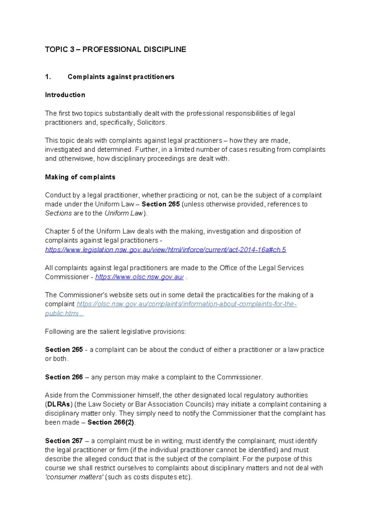 Lecture 3 Professional Discipline - TOPIC 3 – PROFESSIONAL DISCIPLINE 1 ...