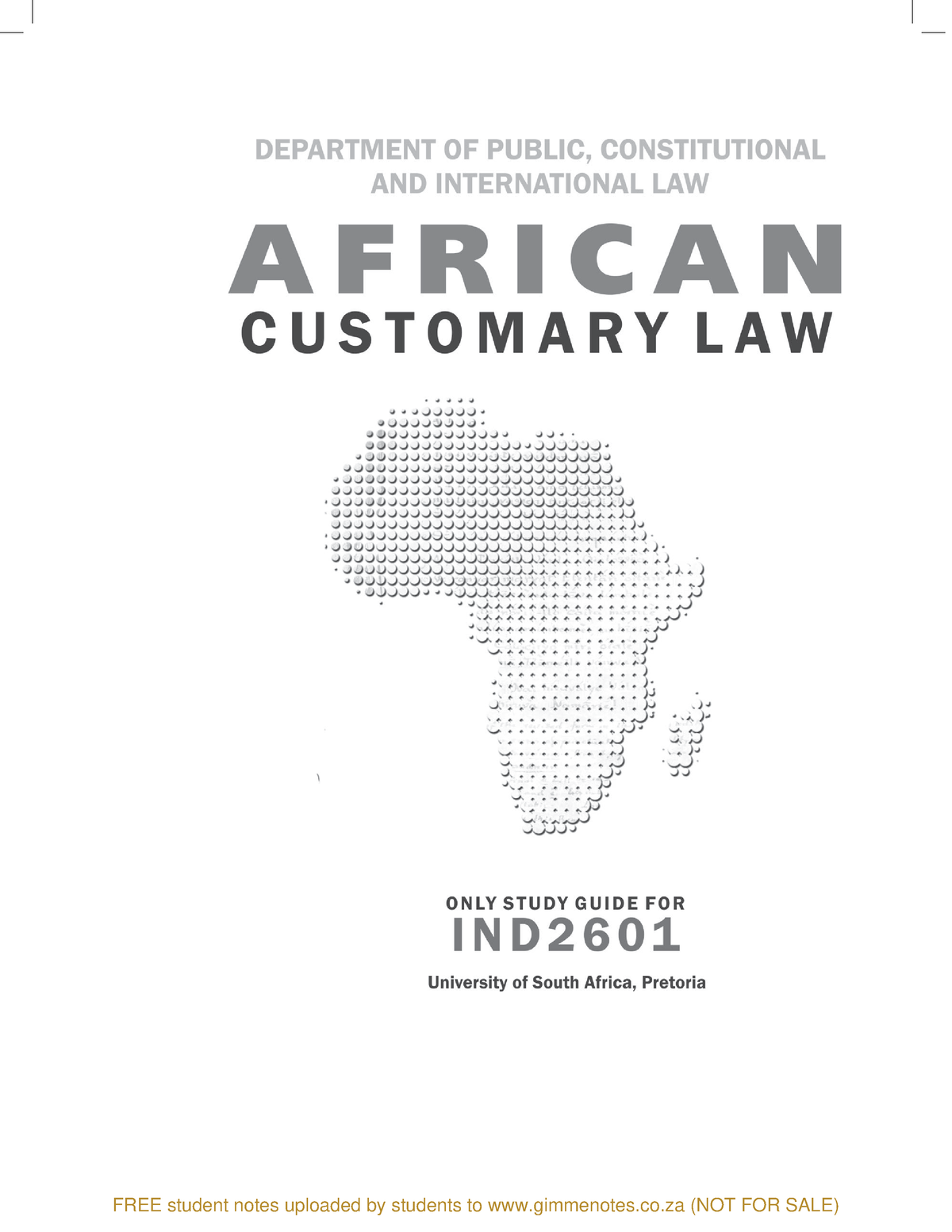 IND2601-Study-Guide - Lectures Notes That Summarize The African ...