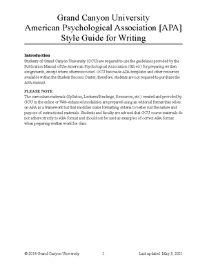 Apa 6th Edition Style Guide Studocu