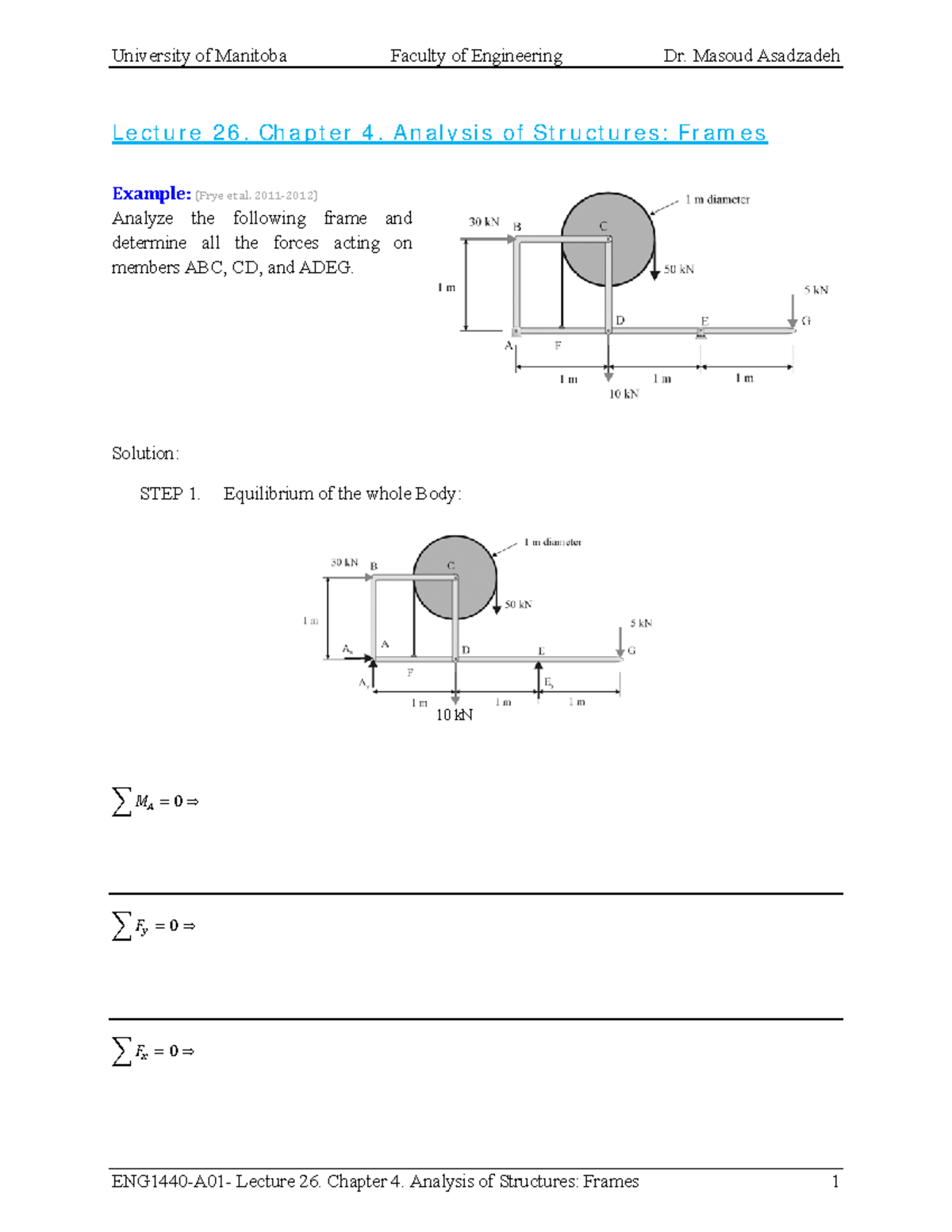 L26-Frame Examples-incomplete - Le ct u r e 2 6. Ch a pt e r 4. An ...