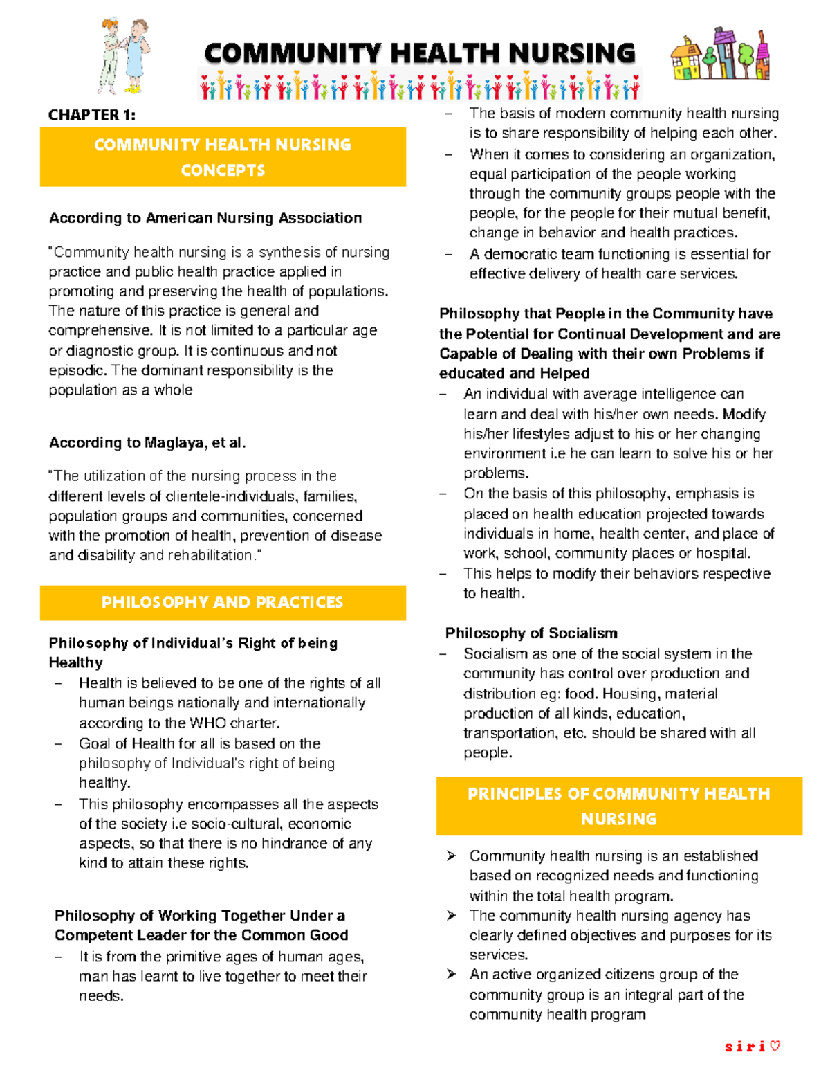 Community Health Nursing 2 Chapter 1 CHAPTER 1 According To 