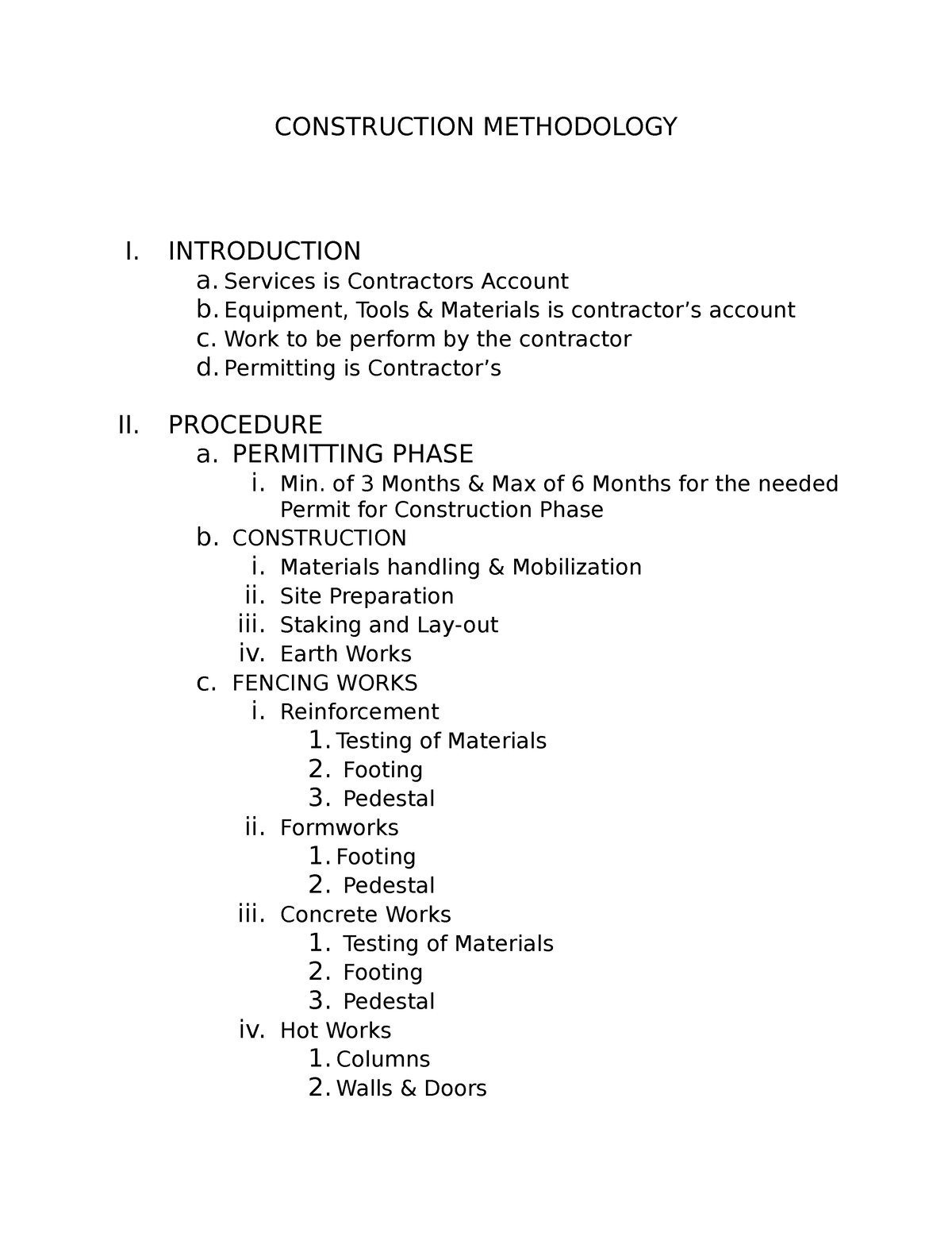 construction analysis thesis