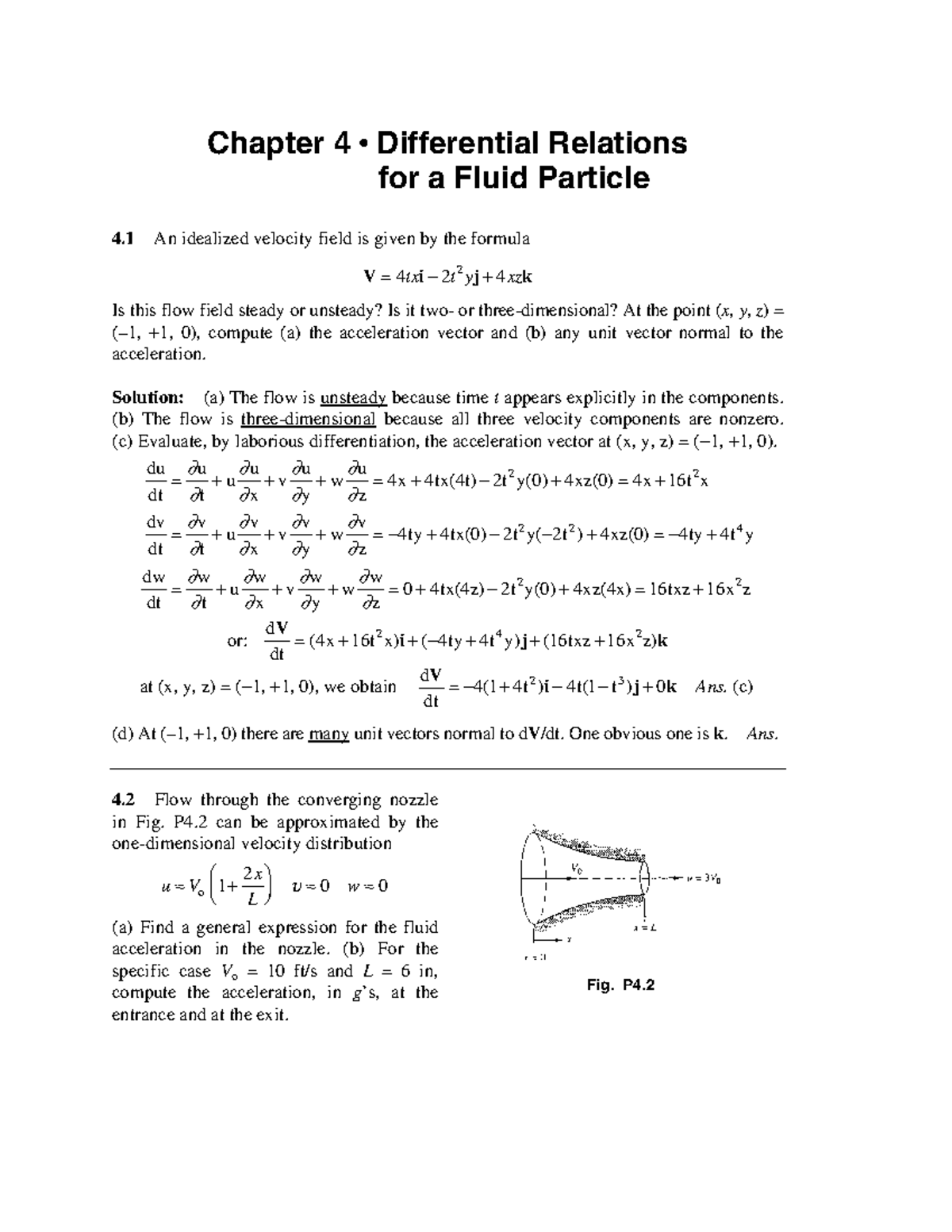 Fluid Mech White 5e Ch04 Muhendislik Mekanigi E G Blaw19 Psyc025 Studocu