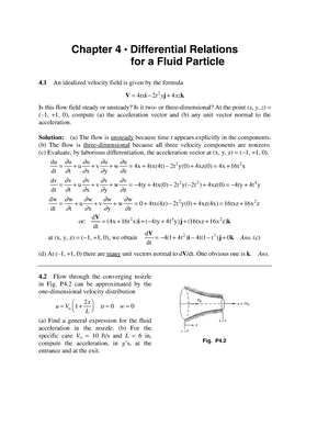 Fluid Mech White 5e Ch04 Atauni Studocu