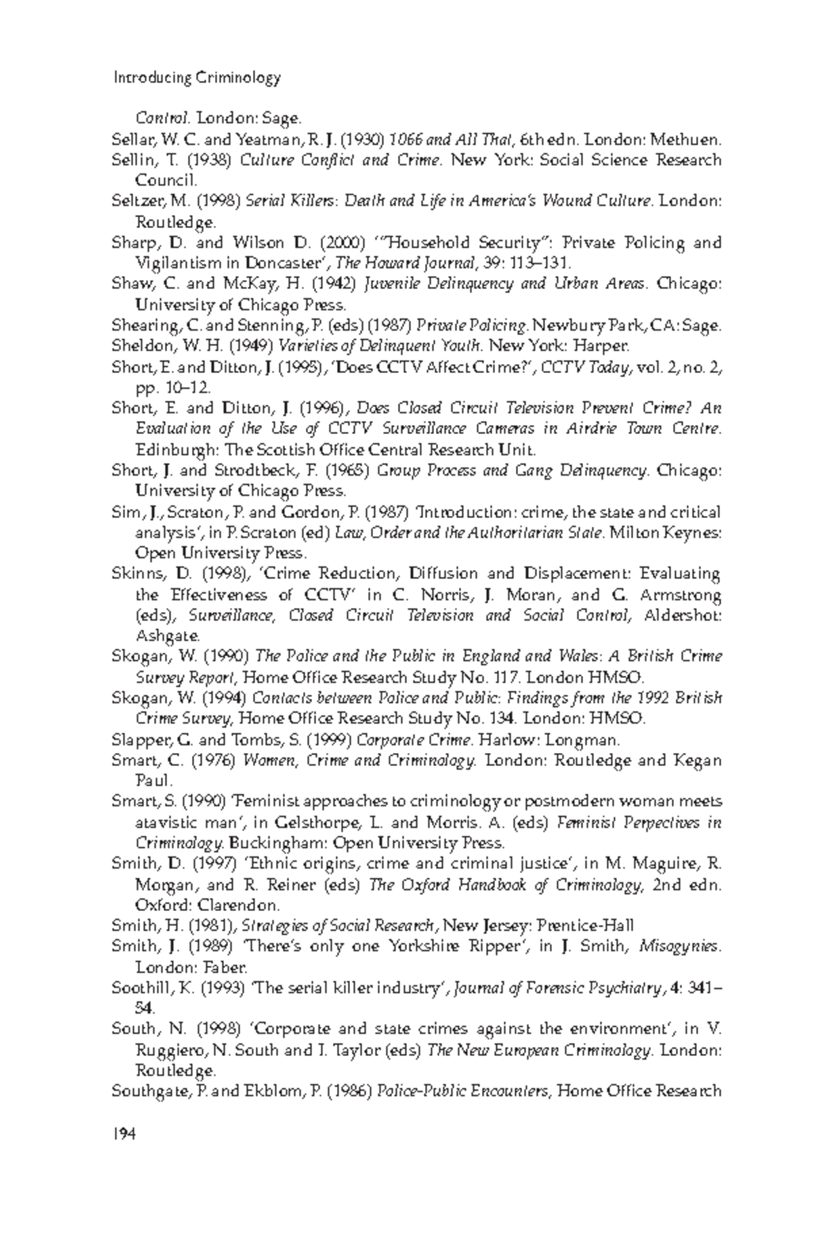 Introducingcriminology69 Introducing Criminology 194 Control