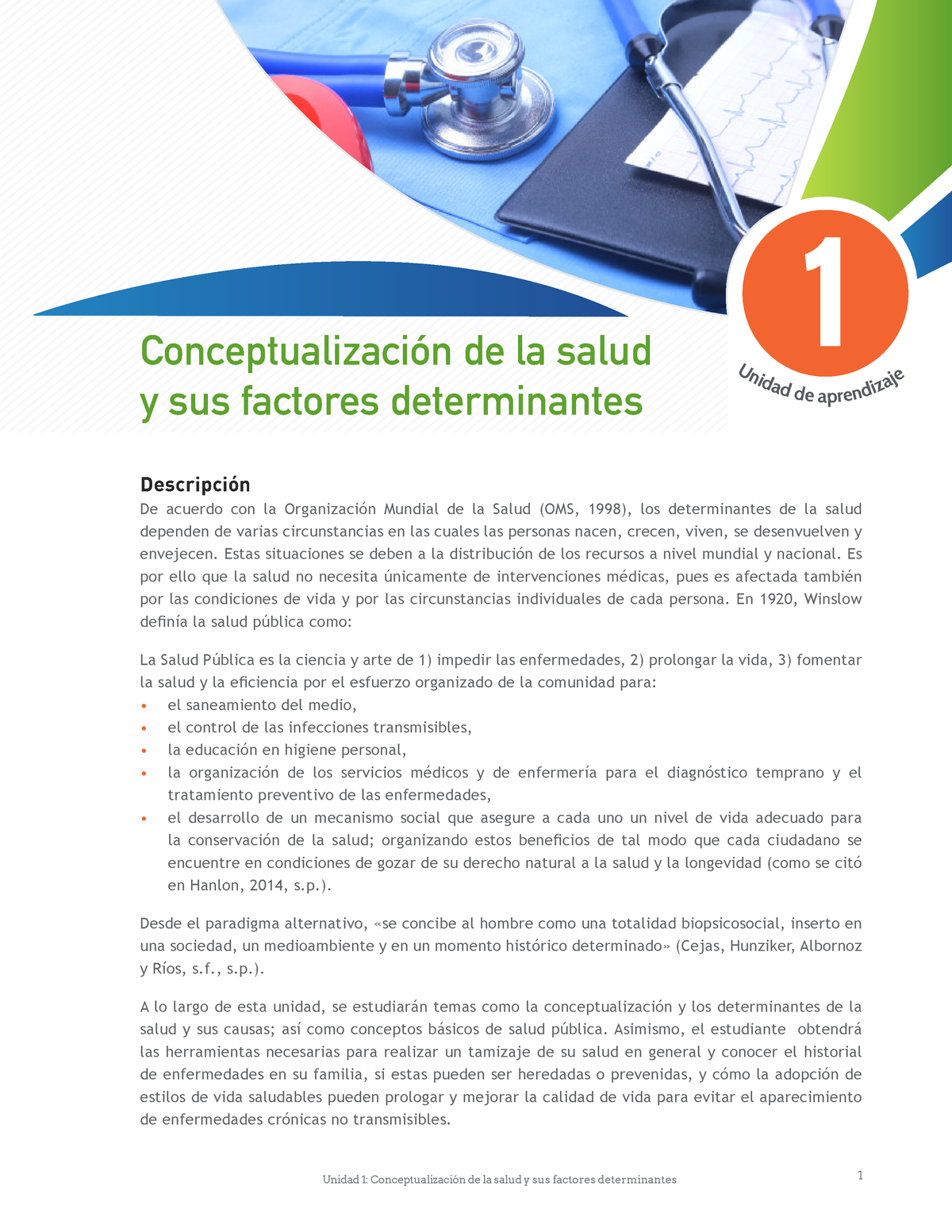 Unidad Conceptualizaci N De La Salud Cuaderno De Trabajo Unidad Conceptualizaci N De La