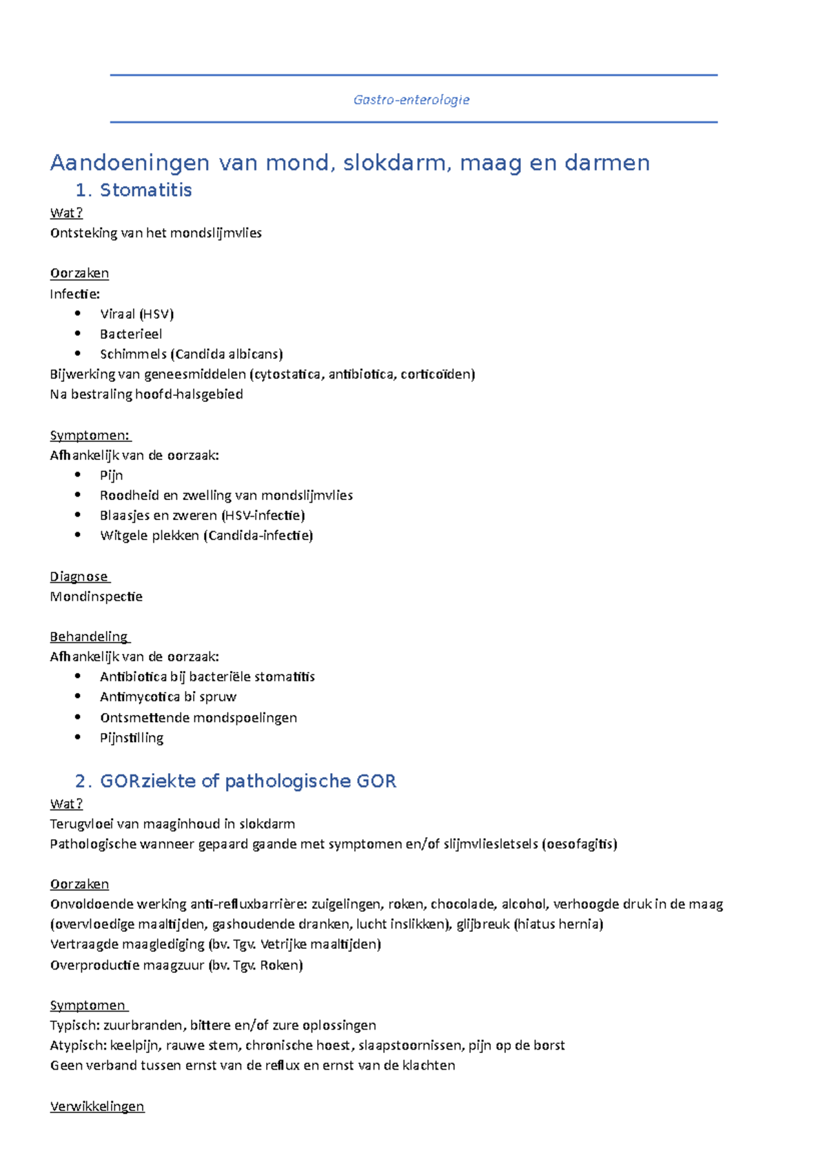 Gastro-enterologie - Samenvatting GE Pathologie 1 - Deprecated API ...