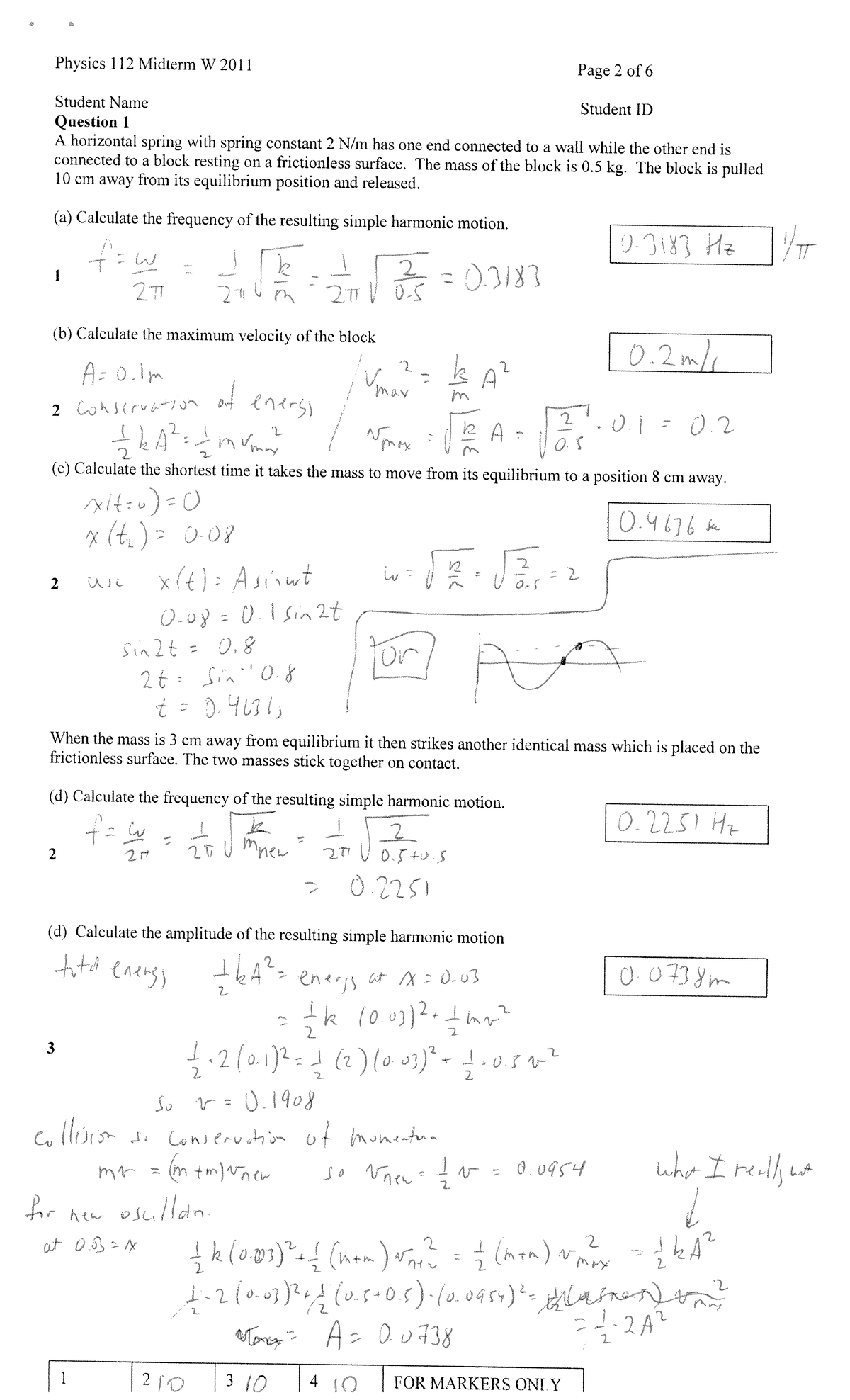 Assignment 1 solution - PHYS 112 - Studocu