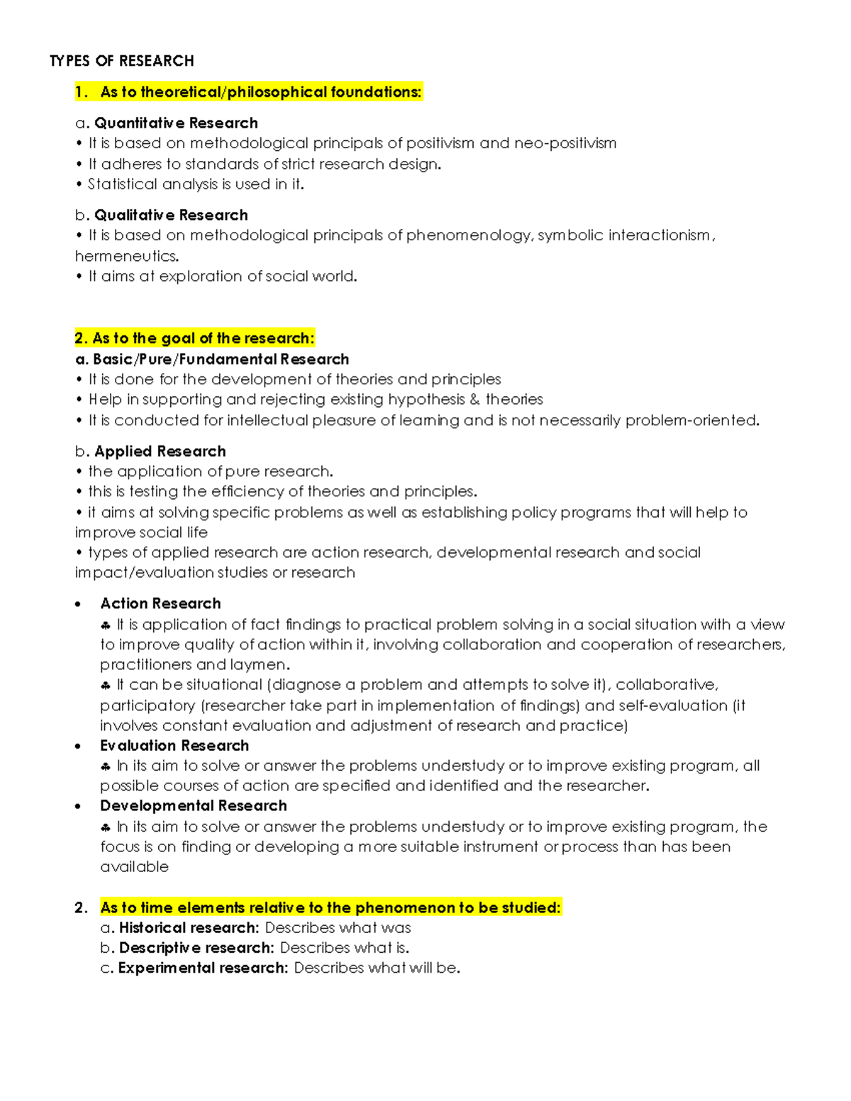 types of research thesis