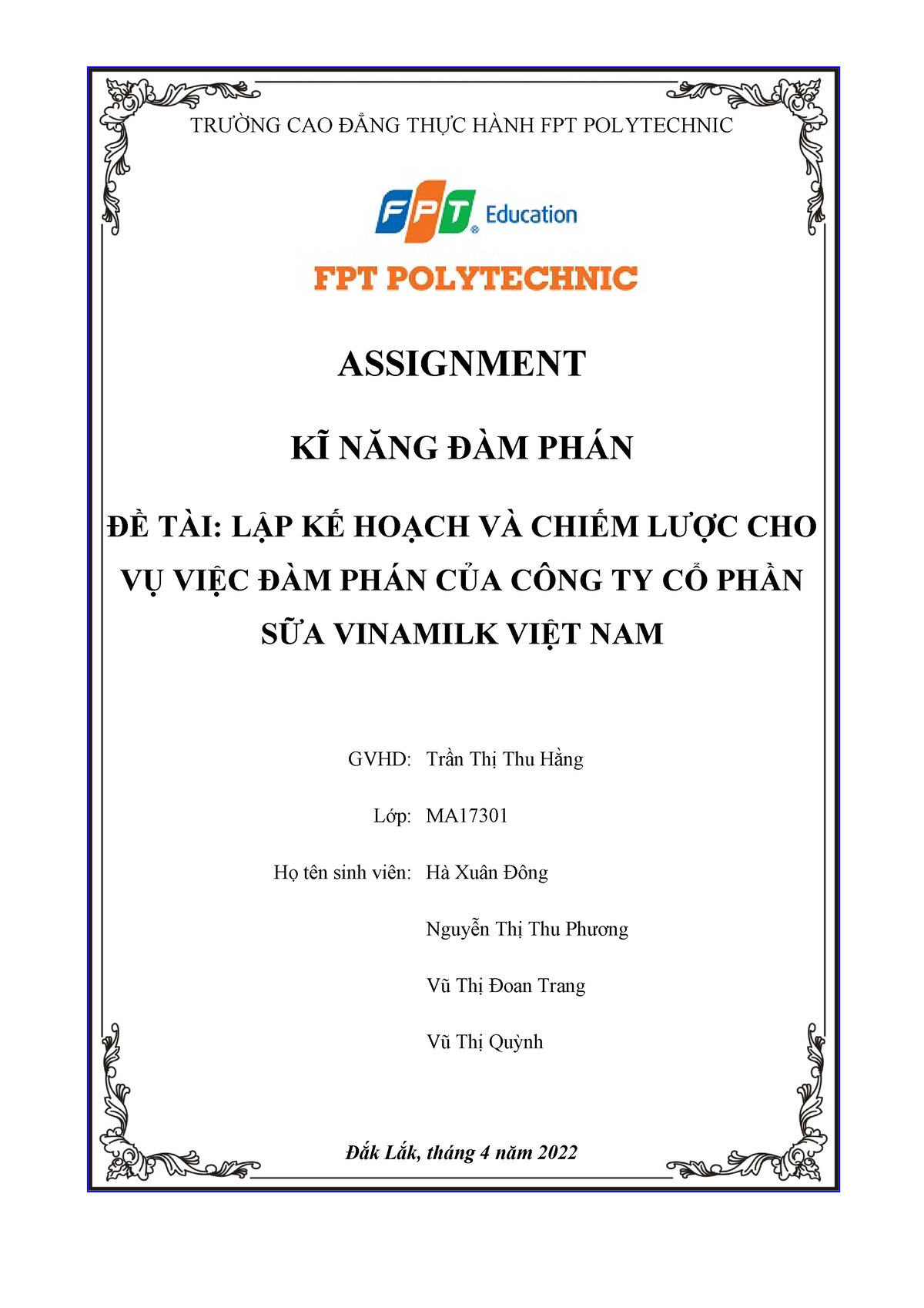 Assignment-Hoàn-Thiện - TRƯỜNG CAO ĐẲNG THỰC HÀNH FPT POLYTECHNIC ...