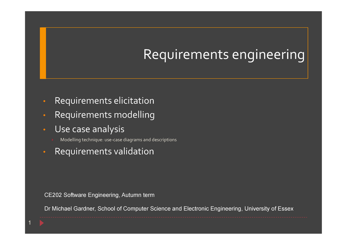 case study on requirements engineering