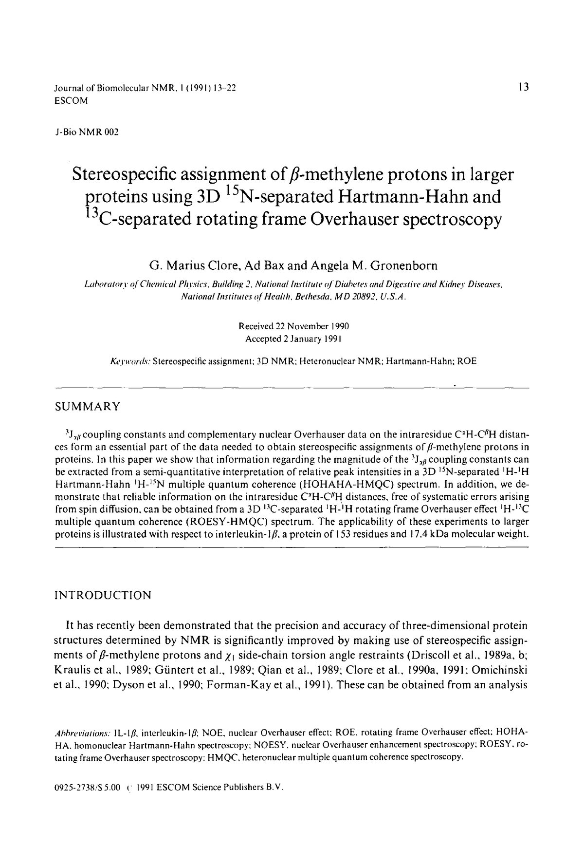 journal of biomolecular nmr assignments