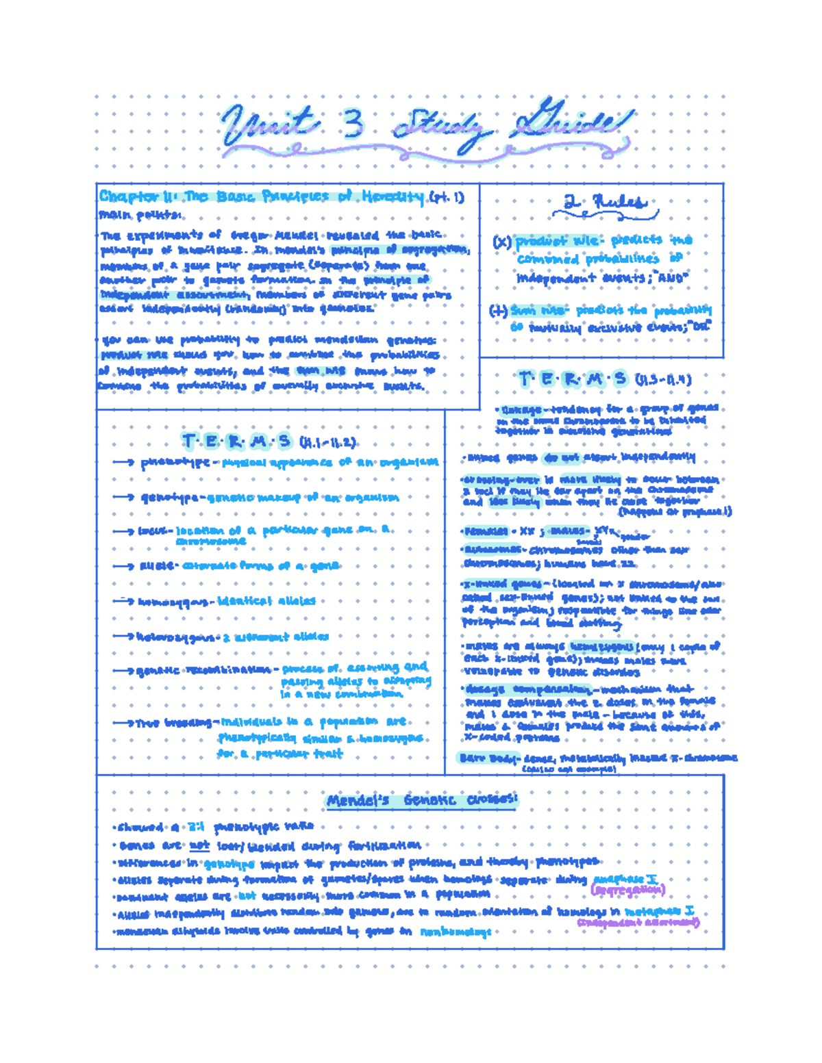 Unit 3 Study Guide Summary - BIOL 123 - Studocu