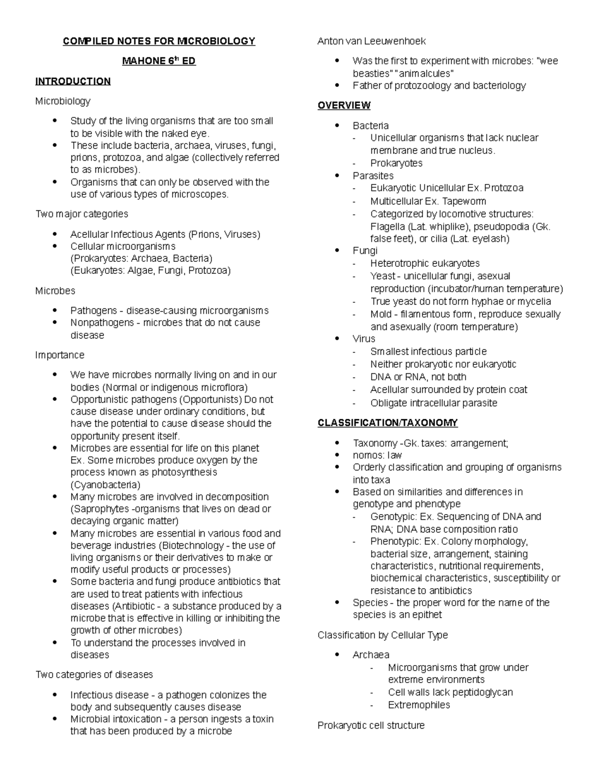 Bacteriology Complete Notes - COMPILED NOTES FOR MICROBIOLOGY MAHONE 6 ...