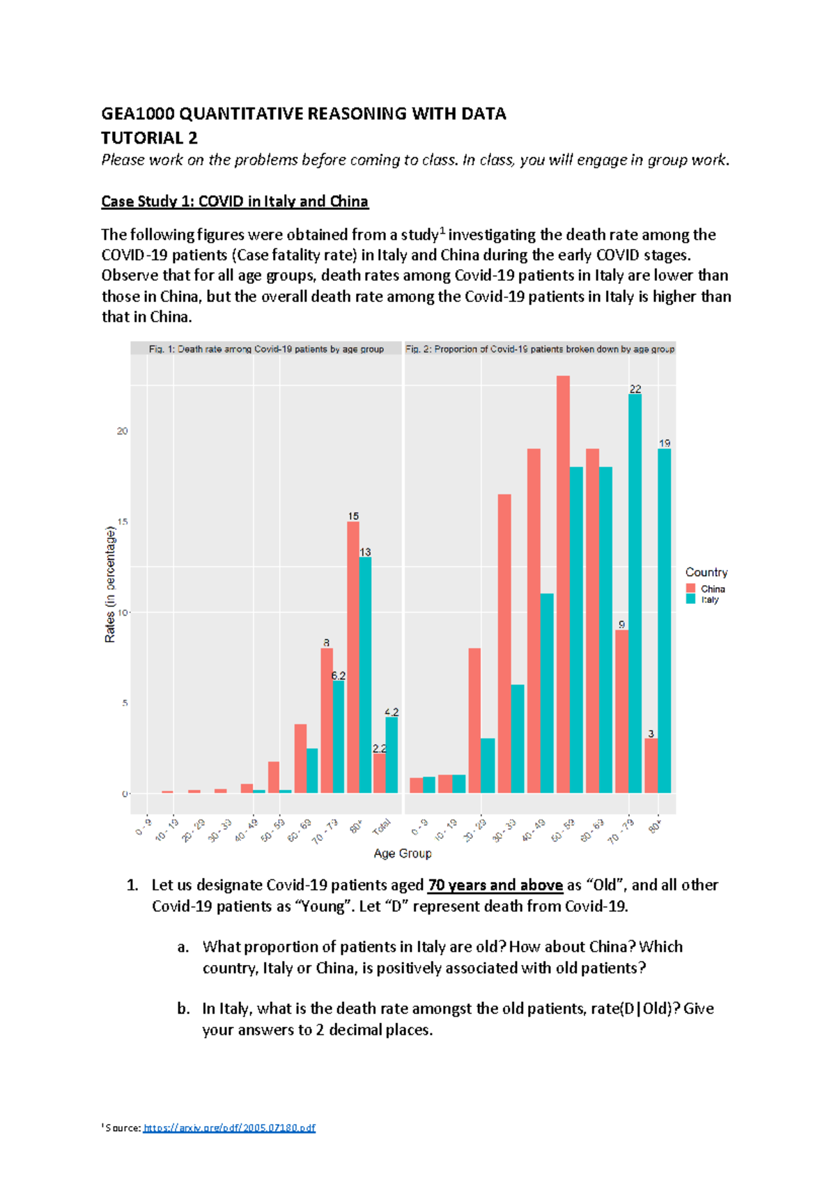 Tutorial 2 - 1: Arxiv/pdf/2005.07180.pdf GEA1000 QUANTITATIVE REASONING ...