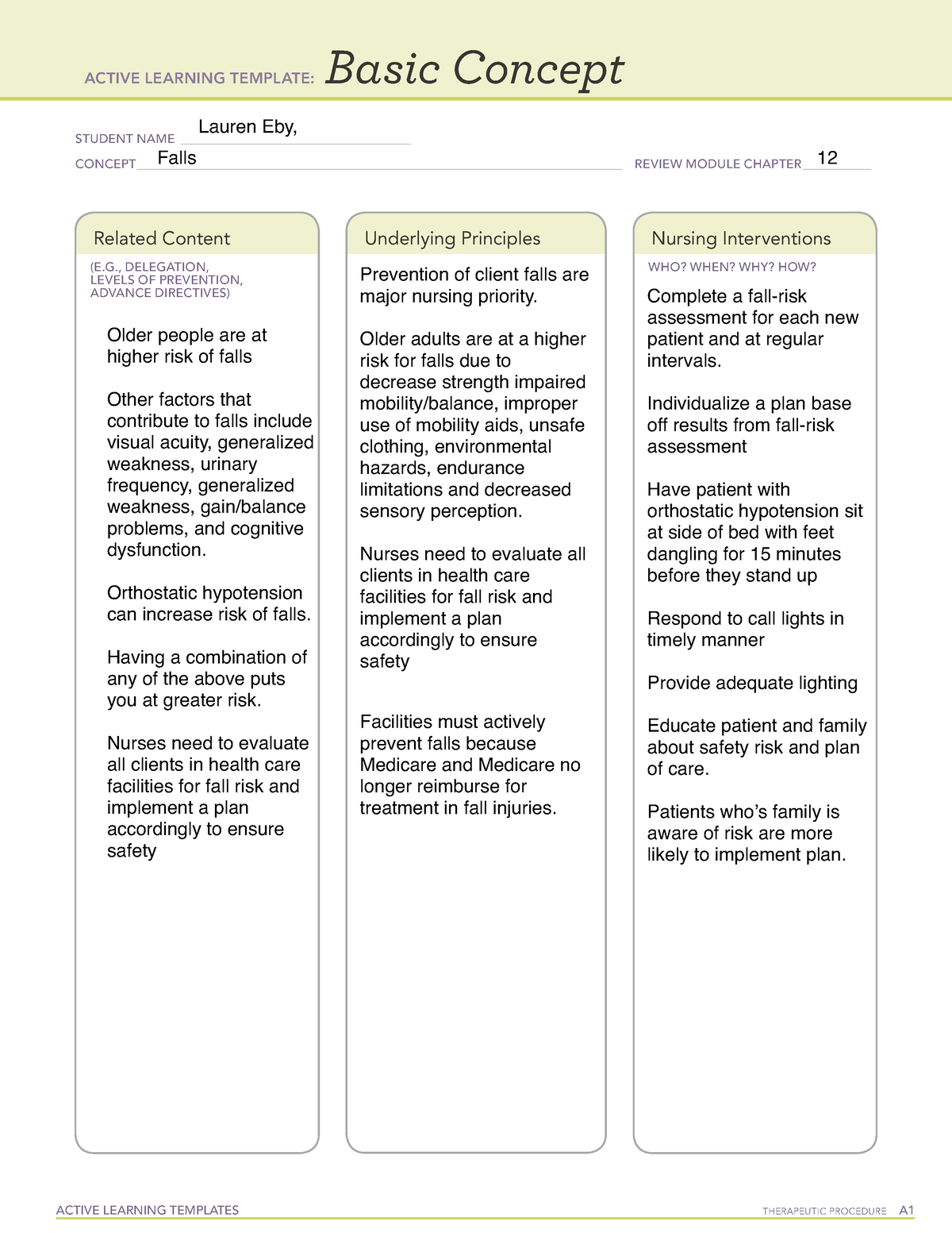 Basic Concepts Active Learning Template Free Printable Version