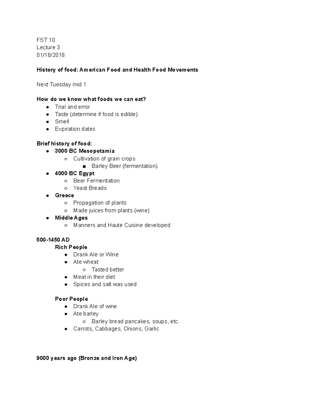 Lecture 3 - These are all the notes I took during class - FST 10 ...