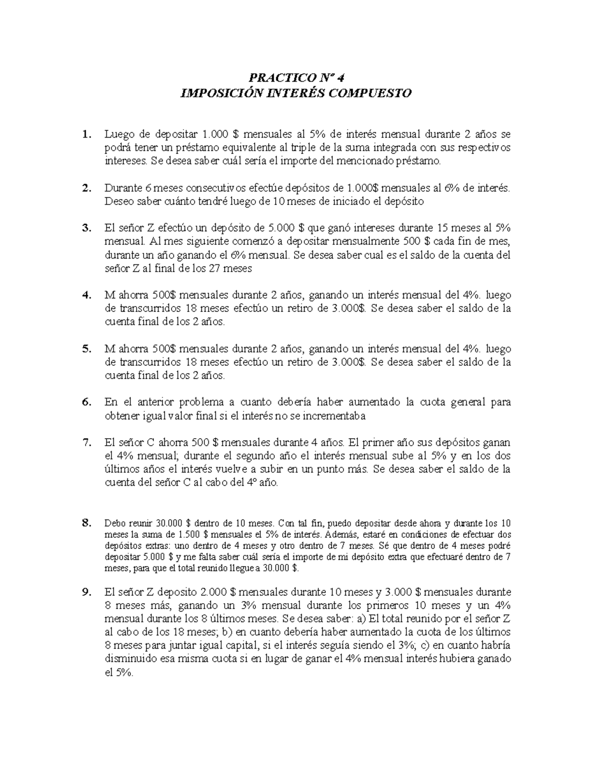 Practico Nº 4 Y 5 - Son Apuntes Si Te Sirve - PRACTICO Nº 4 IMPOSICIÓN ...