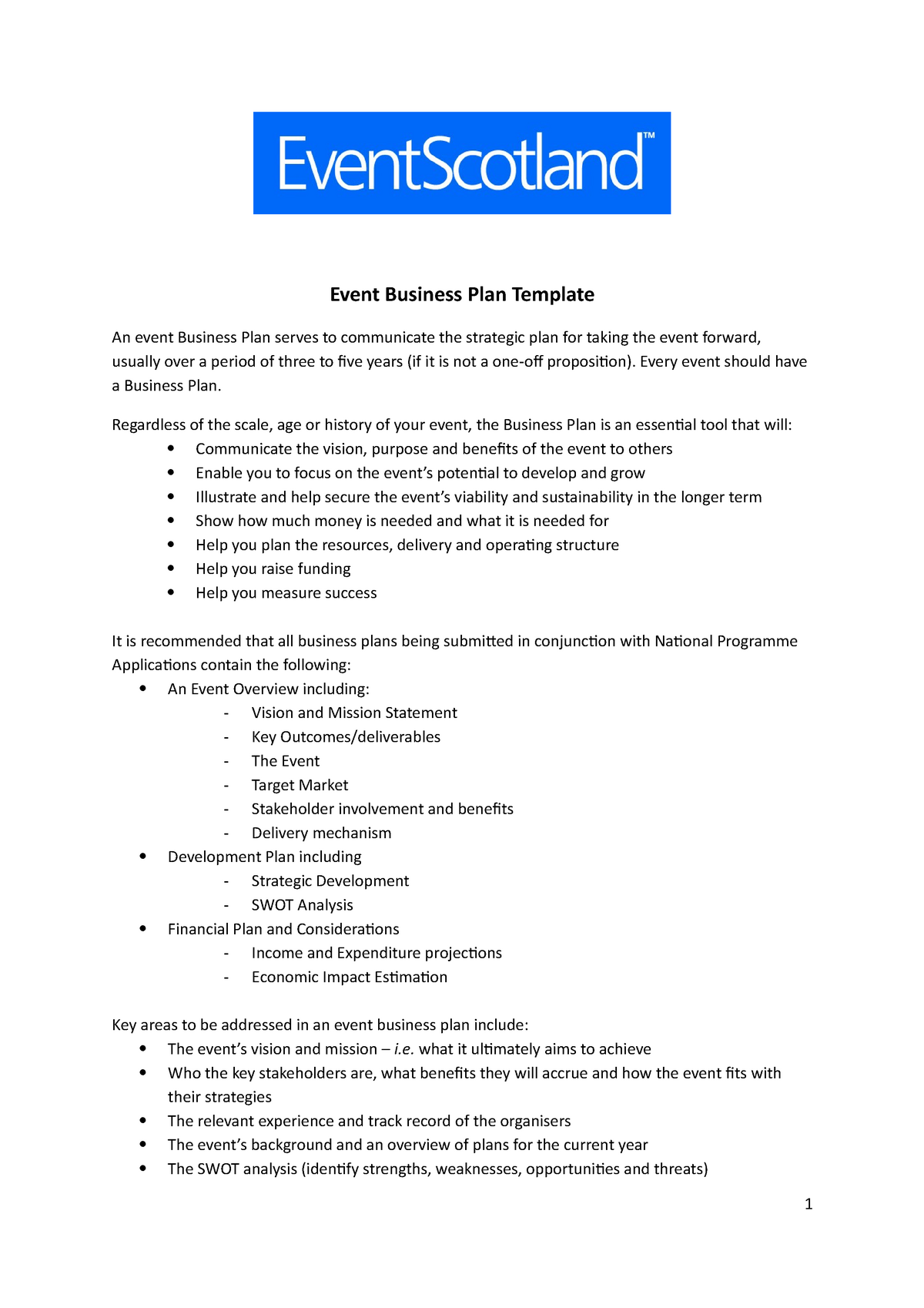 Event Business Plan Template - Every event should have a Business With Party Planning Business Plan Template
