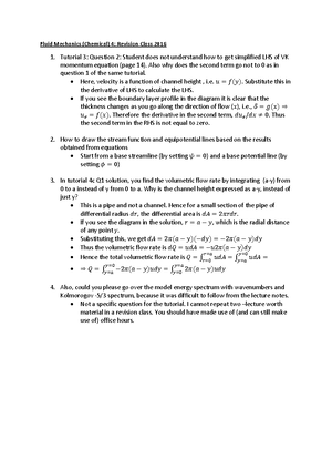 Understanding Questions - Fluid Mechanics (Chemical) 4 - CHEE Test Your ...