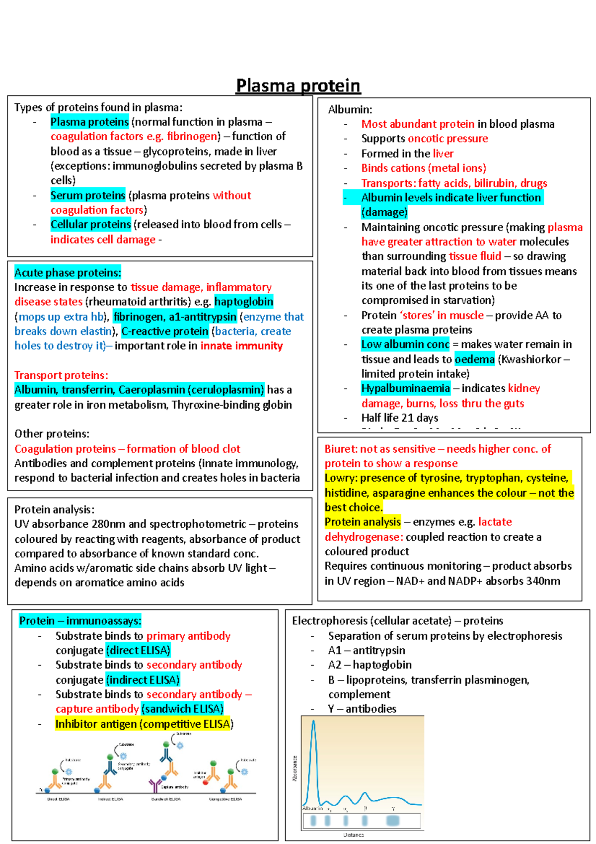 Plasma Protein Notes Plasma Protein Types Of Proteins Found In Plasma 