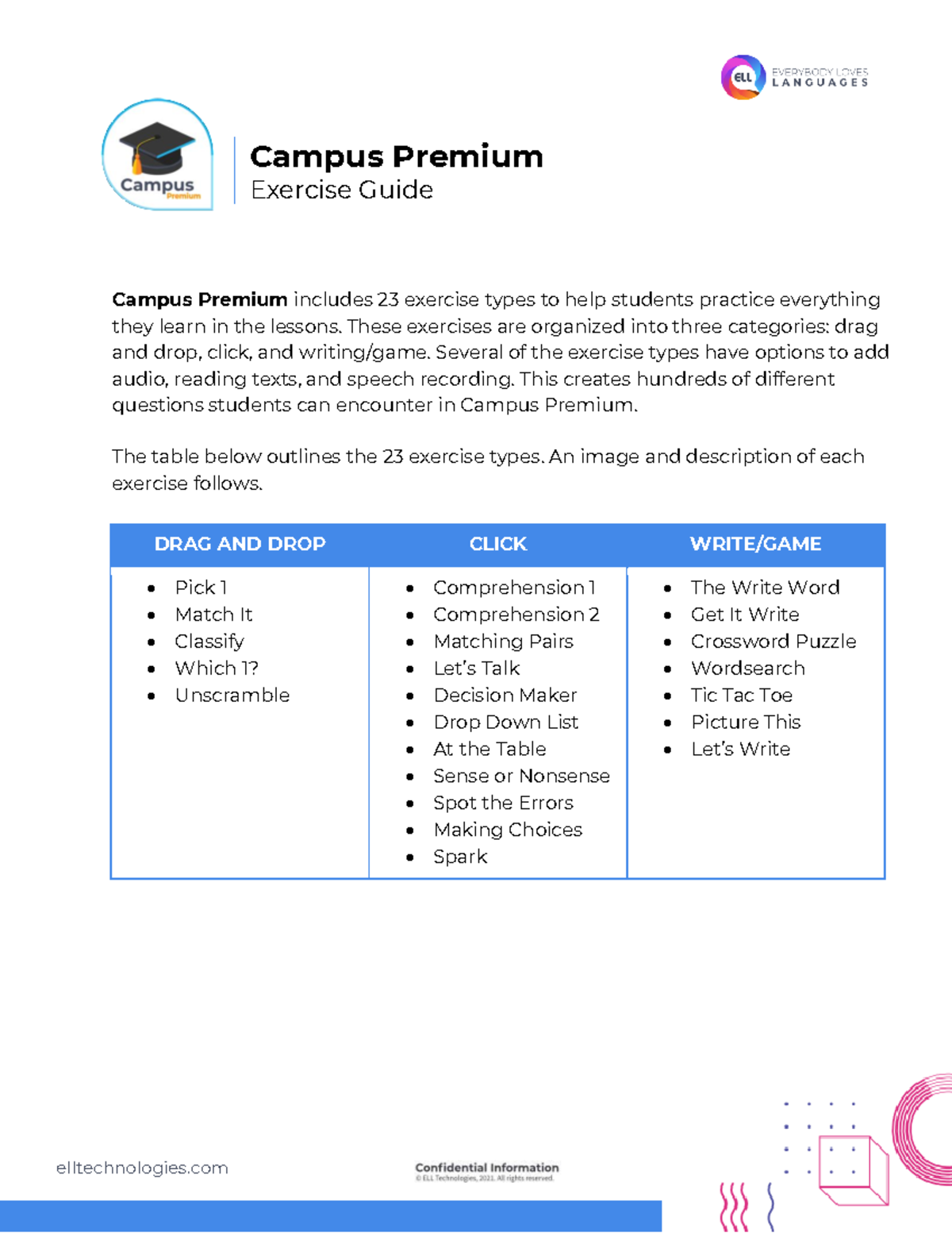 Exercise Guide - Campus Premium 2021 - Campus Premium Exercise Guide ...