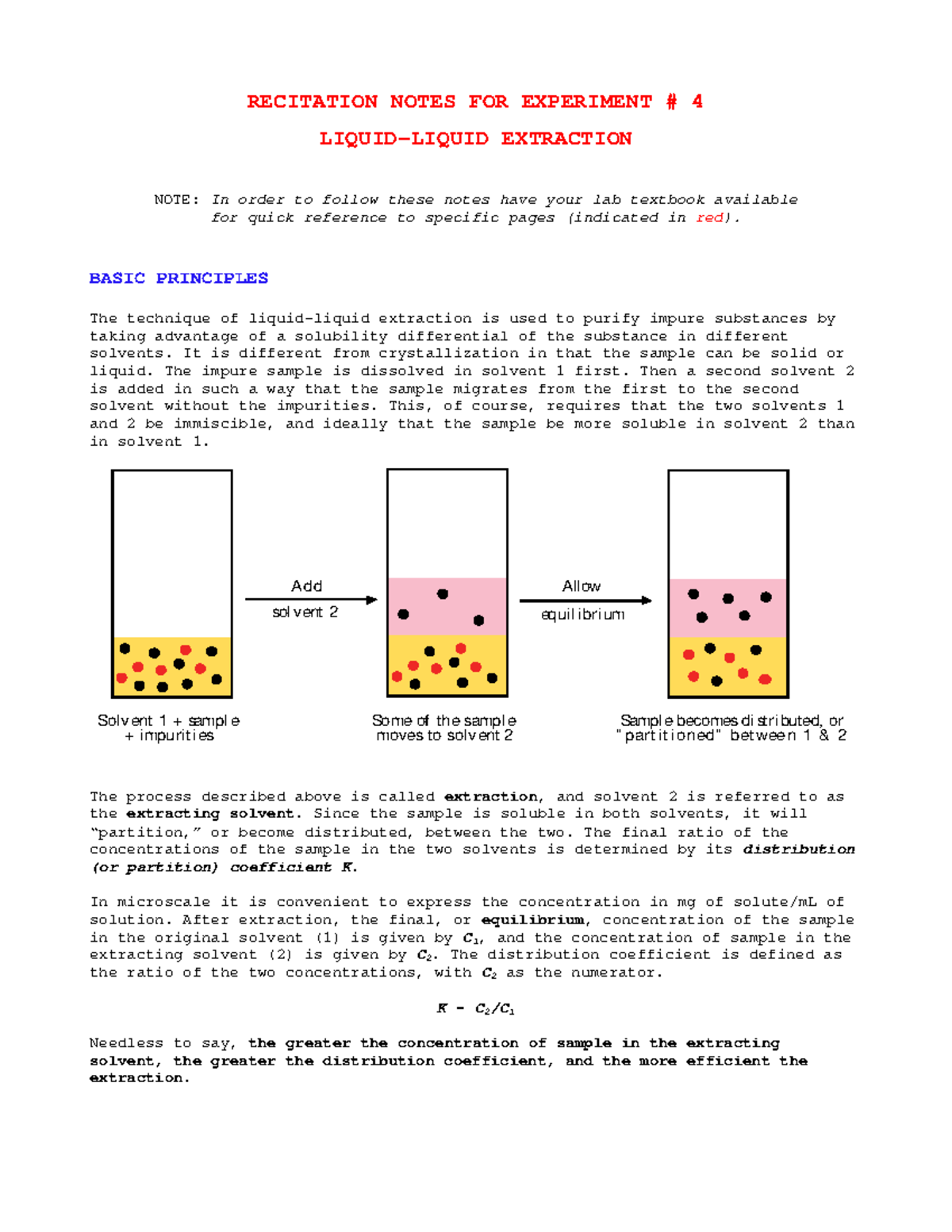 experiment 4 extraction lab report