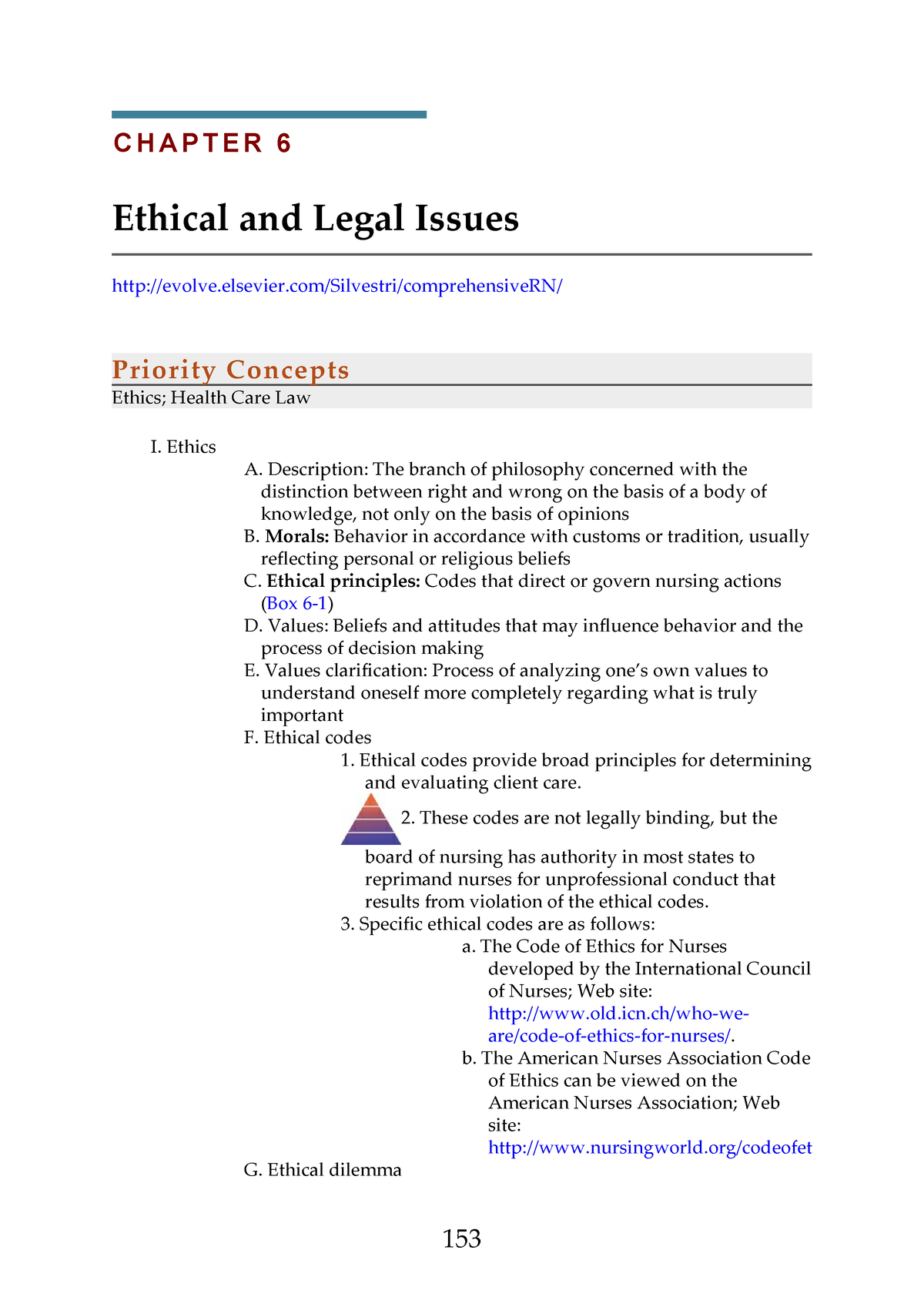 Saunders Ethical And Legal Issues Nclex - C H A P T E R 6 Ethical And ...