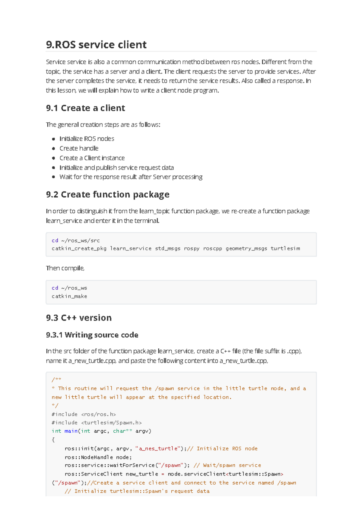 9.ROS service client - About ROS - 9 service client Service service is ...