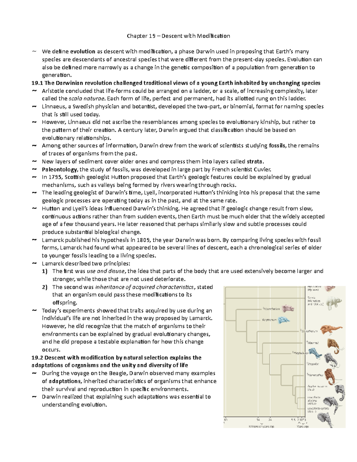 Chapter 19 – Descent with Modification - Chapter 19 – Descent with ...