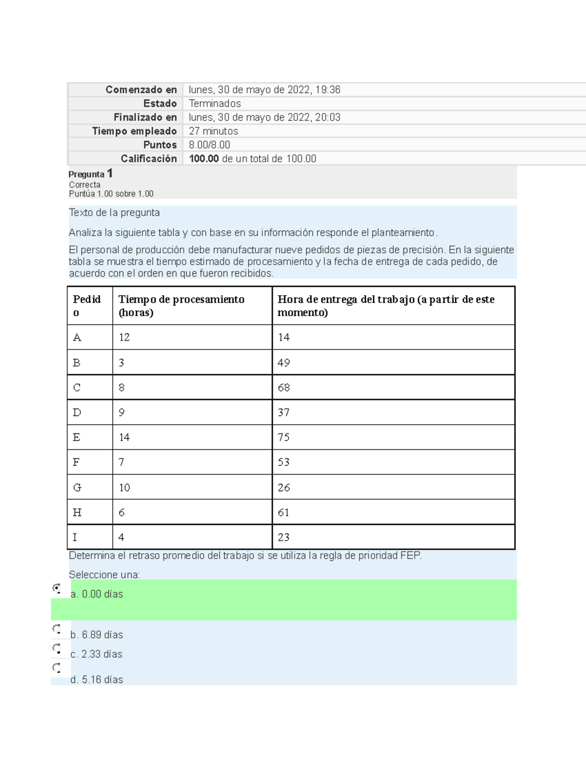 Examen 3 Regla De Prioridades - Comenzado En Lunes, 30 De Mayo De 2022 ...