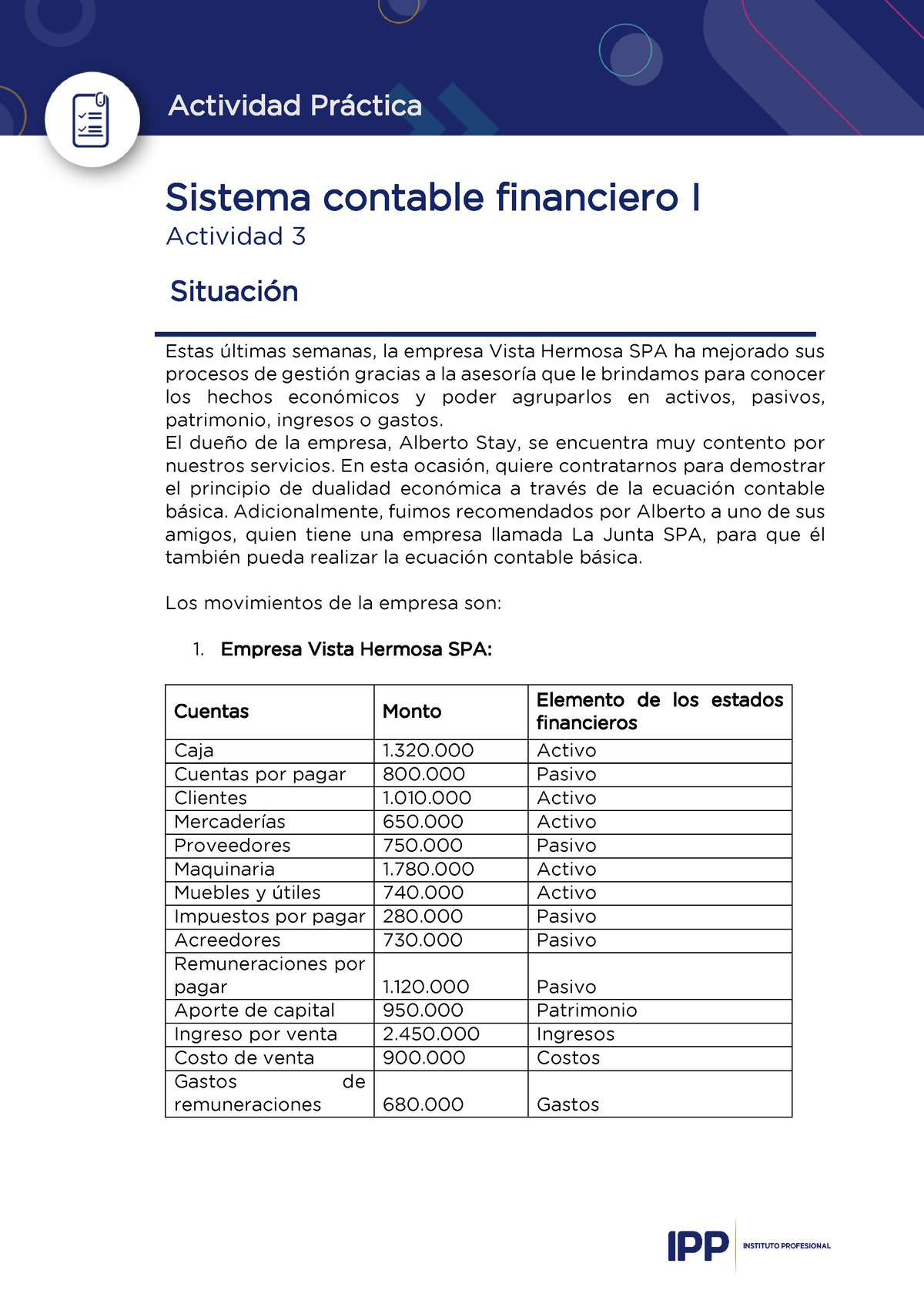 Actividad 3 - Actividad Práctica Sistema Contable Financiero I ...