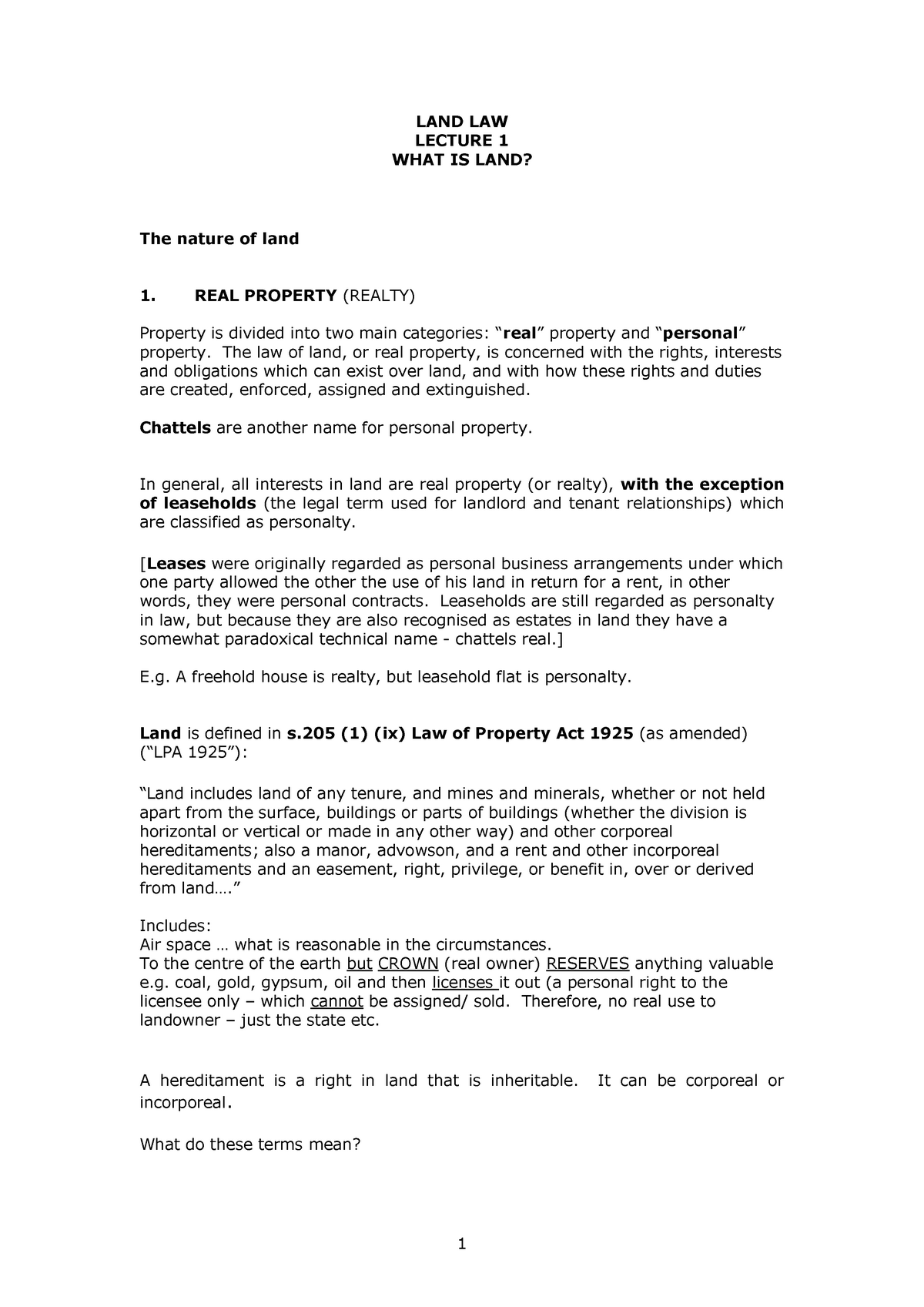 land-law-notess-land-law-lecture-1-what-is-land-the-nature-of-land-1