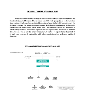 Tutorial Chapter 8 FUNDAMENTAL OF MANAGEMENT MGT162 - TUTORIAL CHAPTER ...