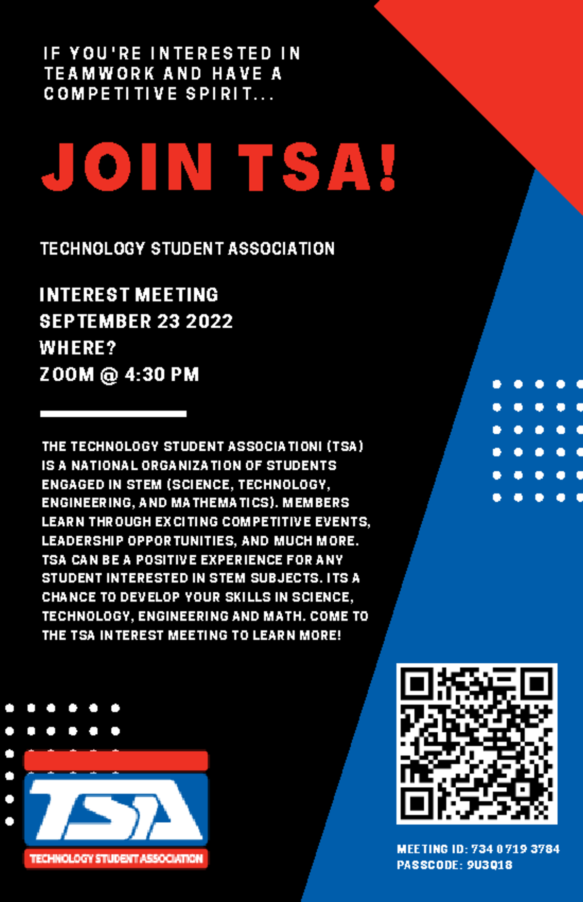 Tsa flyer 202223 - 23231232131 - TECHNOLOGY STUDENT ASSOCIATION THE ...