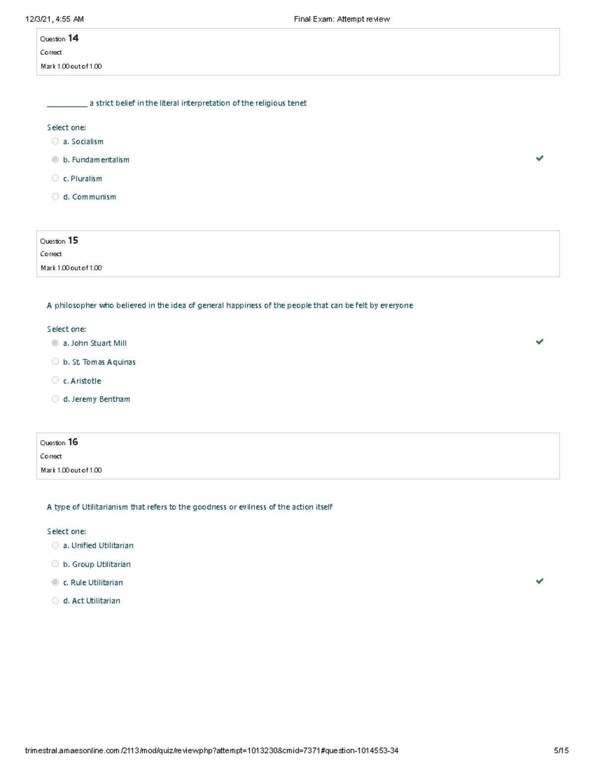 GE 6107 Ethics Final Exam-5 - 12/3/21, 4:55 AM Final Exam: Attempt ...