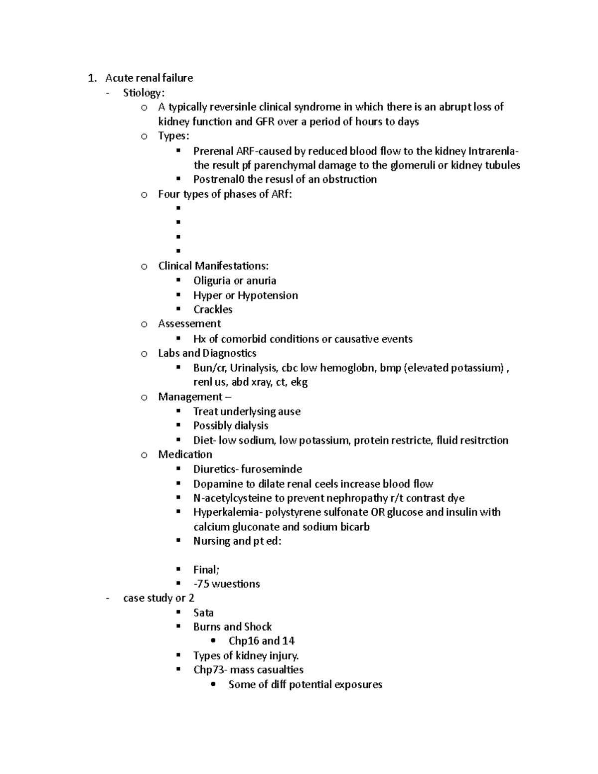 Acute renal failure - Lecture Notes for nclex to help you pass the test ...