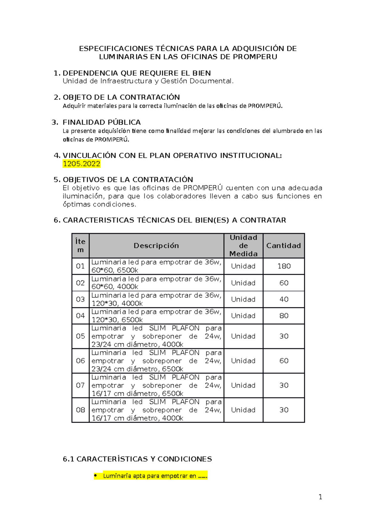 Anexo 2 - Especificaciones Técnicas Para La Contratación De Bienes ...