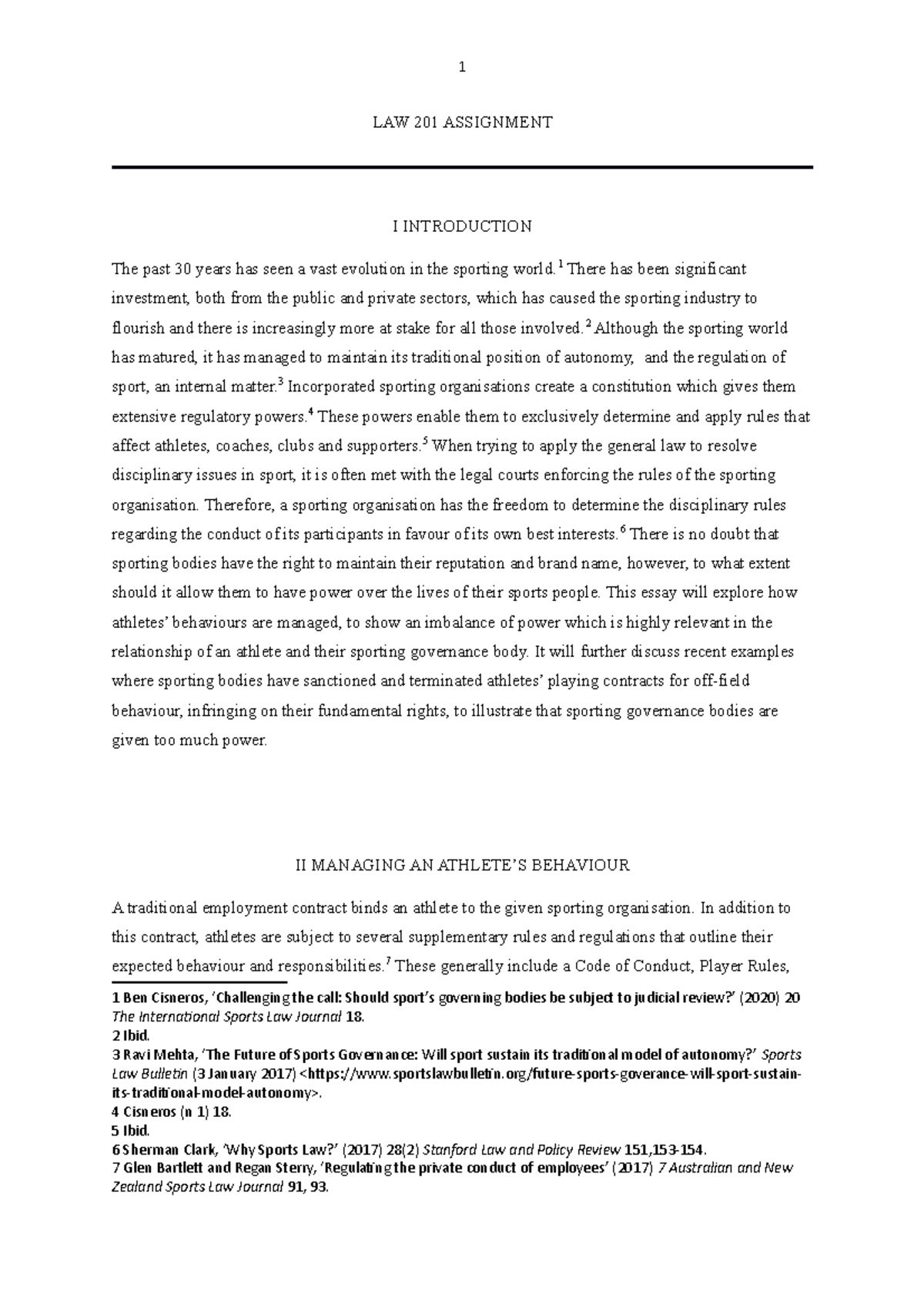 Sports law topics 2020 picture