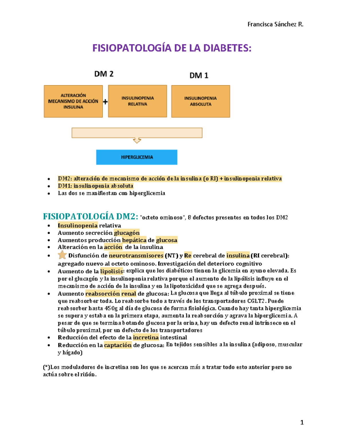 fisiopatologia de la diabetes tipo 1 ppt
