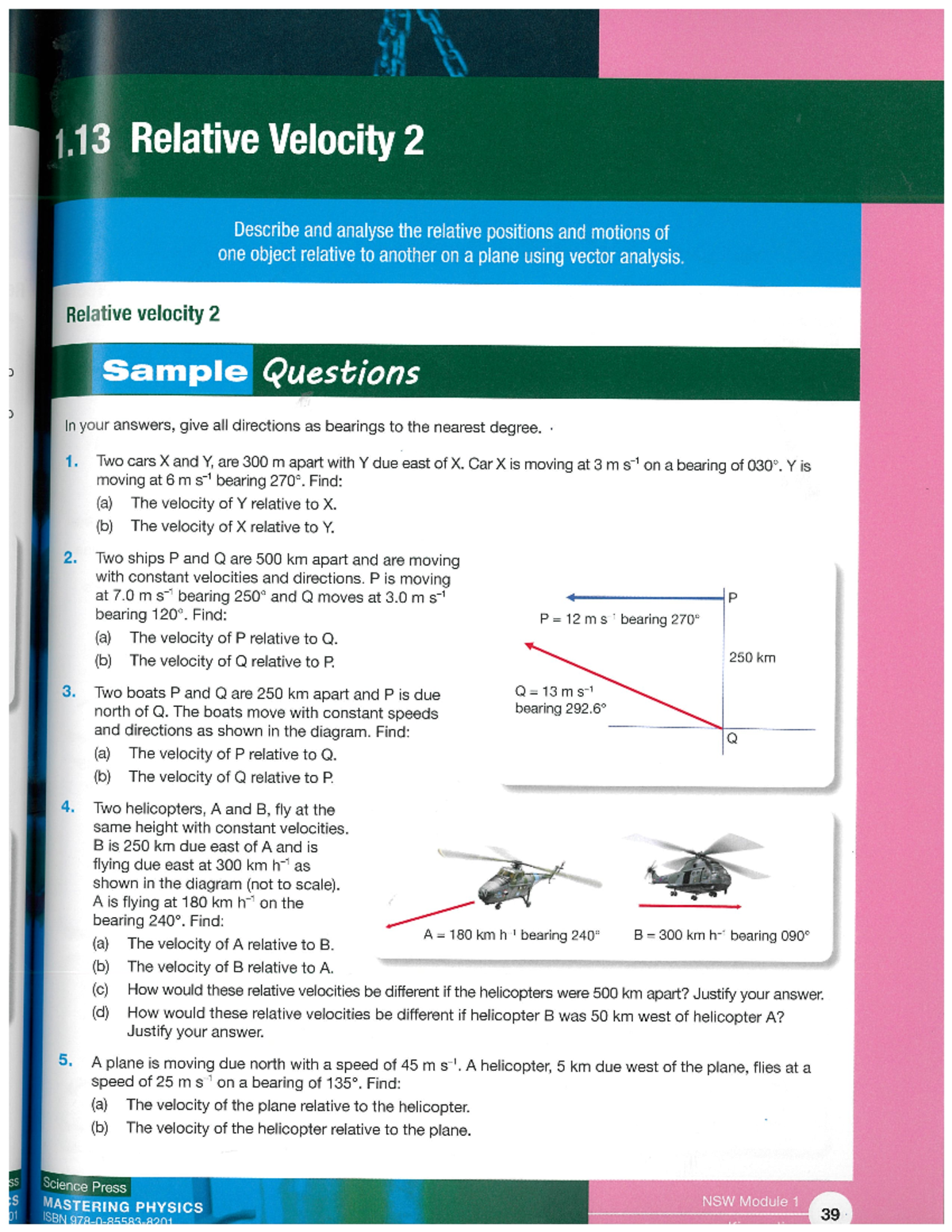 1.13 Relative velocity 2 - 1 Relative Velocity 2 Describe and analyse ...