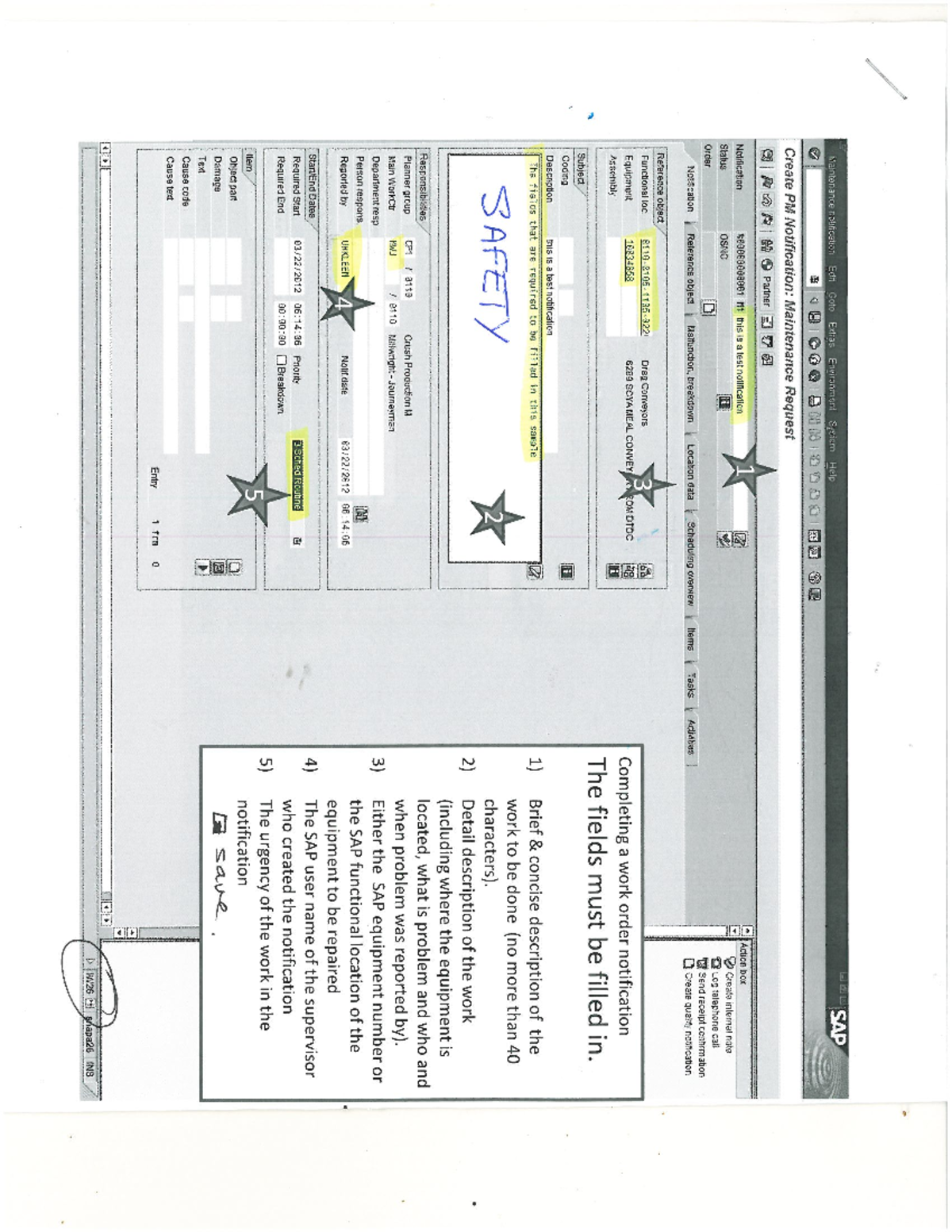 Work Notification Instructions - Safety - Processo de Fabricação - Studocu