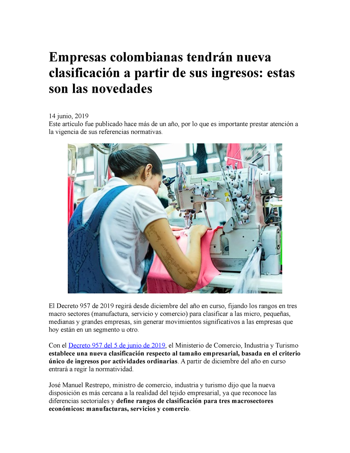 Clasificacion De Las Empresas - Empresas Colombianas Tendrán Nueva ...